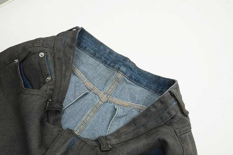 Jean American retro distressed washed stained men's jeans Size US 32 / EU 48 - 4 Thumbnail