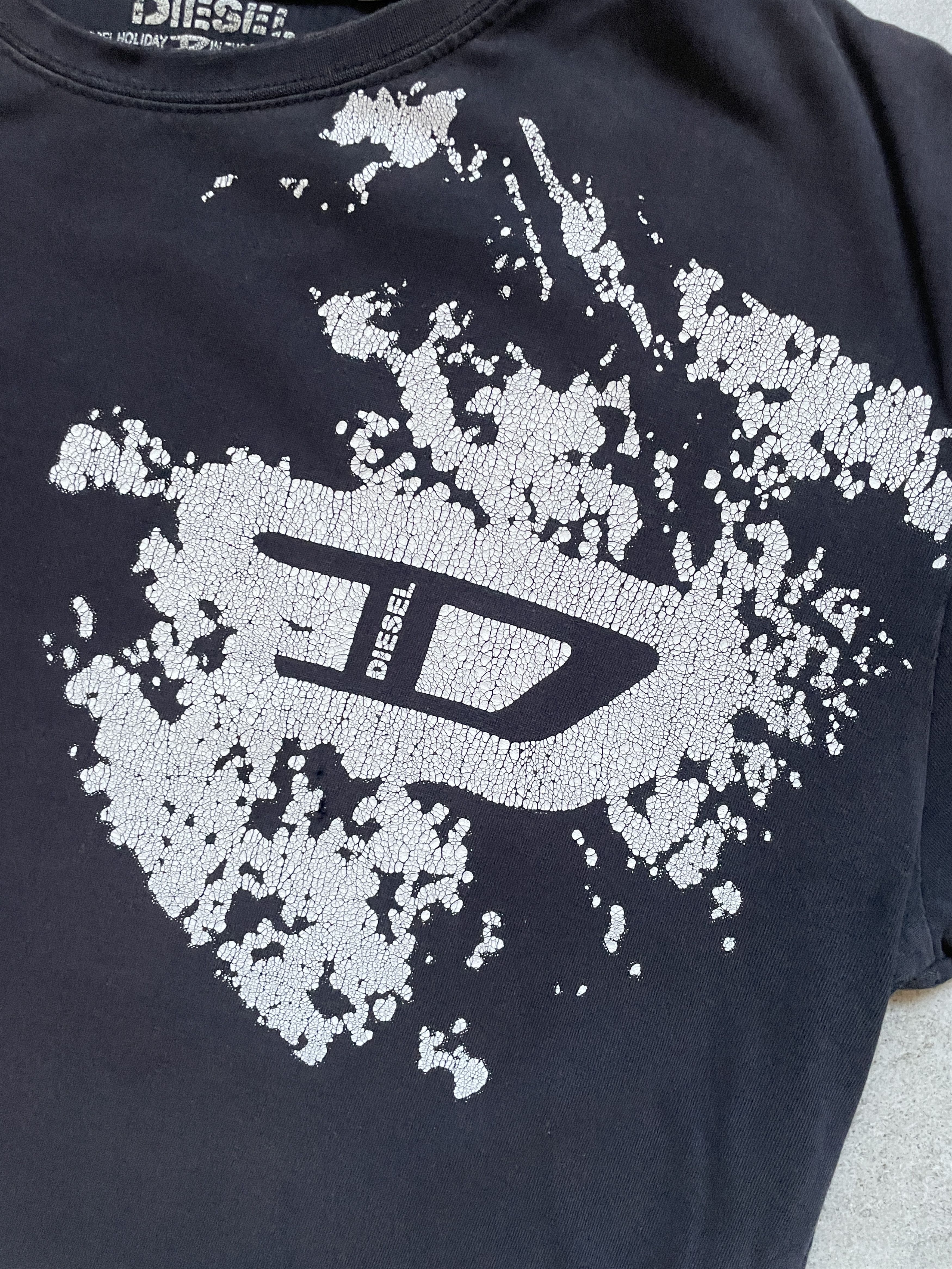 Diesel Y2K DISTRESSED BLACK DIESEL TEE Size US M / EU 48-50 / 2 - 4 Thumbnail