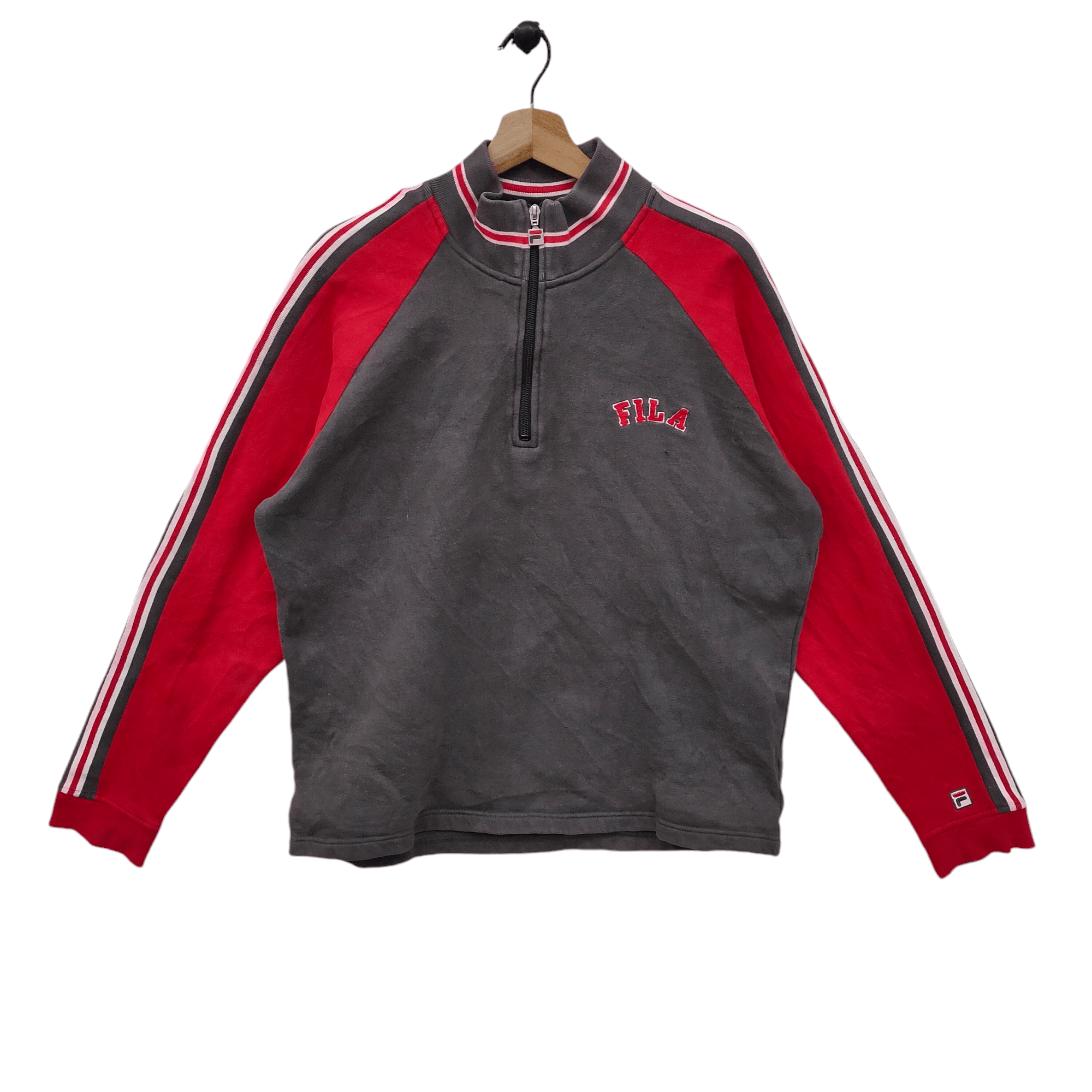 Fila Y2K Fila Quarter Zip Sweater Medium Vintage l Size US M / EU 48-50 / 2 - 1 Thumbnail