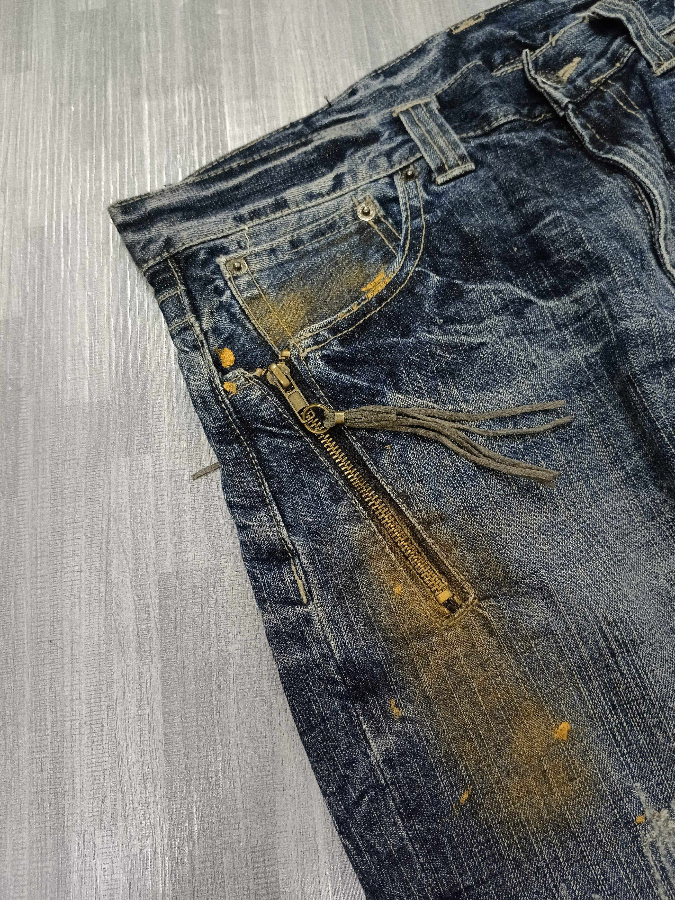 Japanese Brand FLARE SICK SPLATTER UNBRANDED DENIM PANTS Size US 33 - 6 Thumbnail