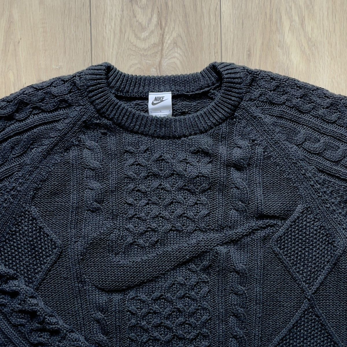 Nike Nike Life Cable Knit Sweater Size US L / EU 52-54 / 3 - 3 Thumbnail