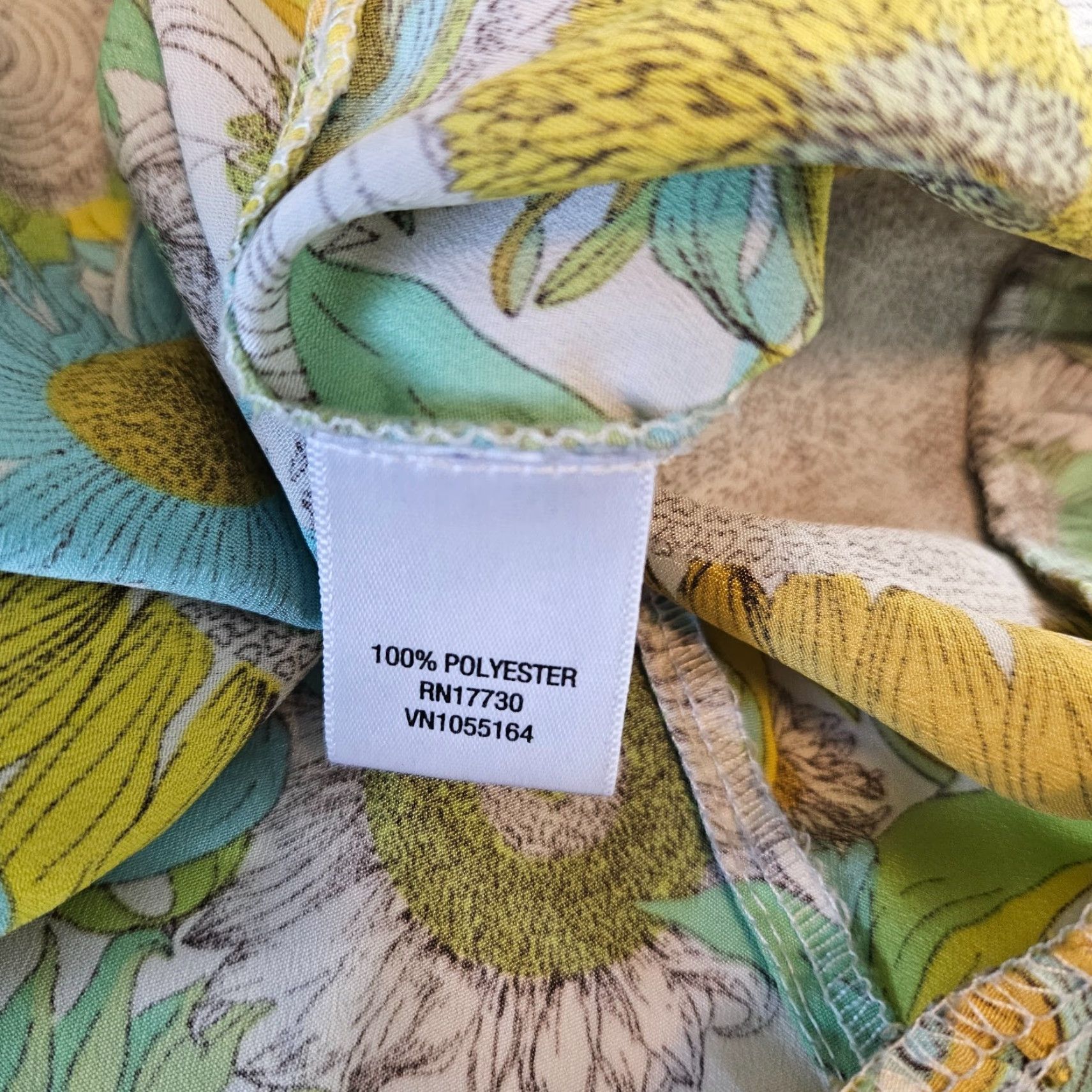 Vintage Liberty of London for Target Womens Top Sz Medium Yellow Green Floral 3/4 Sleeve Blouse Shirt Womens M Yellow Floral 3/4 Sleeve Size M / US 6-8 / IT 42-44 - 4 Thumbnail