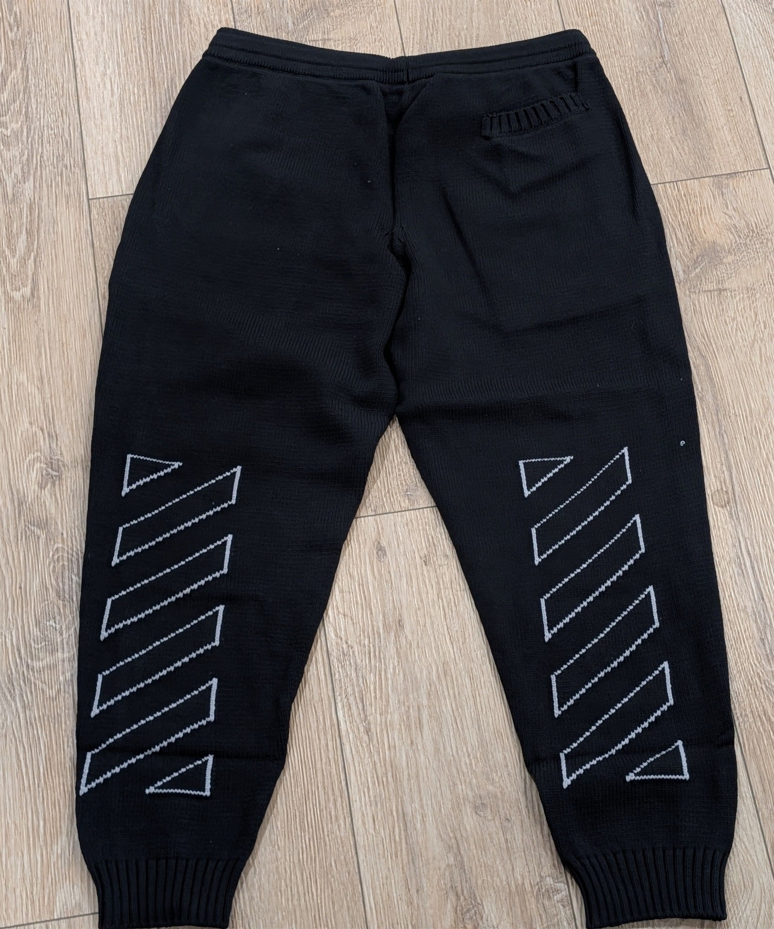 Off-White Off-White Diagonal Outline Knit Jogger Pants Black Small Size US 30 / EU 46 - 4 Thumbnail