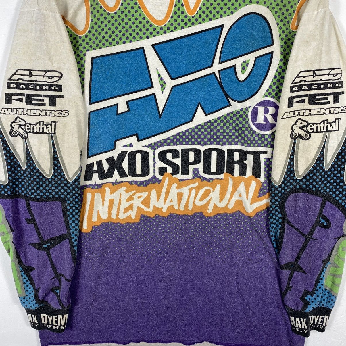 Vintage Vintage 90's AXO SPORT INTERNATIONAL Long Sleeve Jersey Size US L / EU 52-54 / 3 - 9 Thumbnail