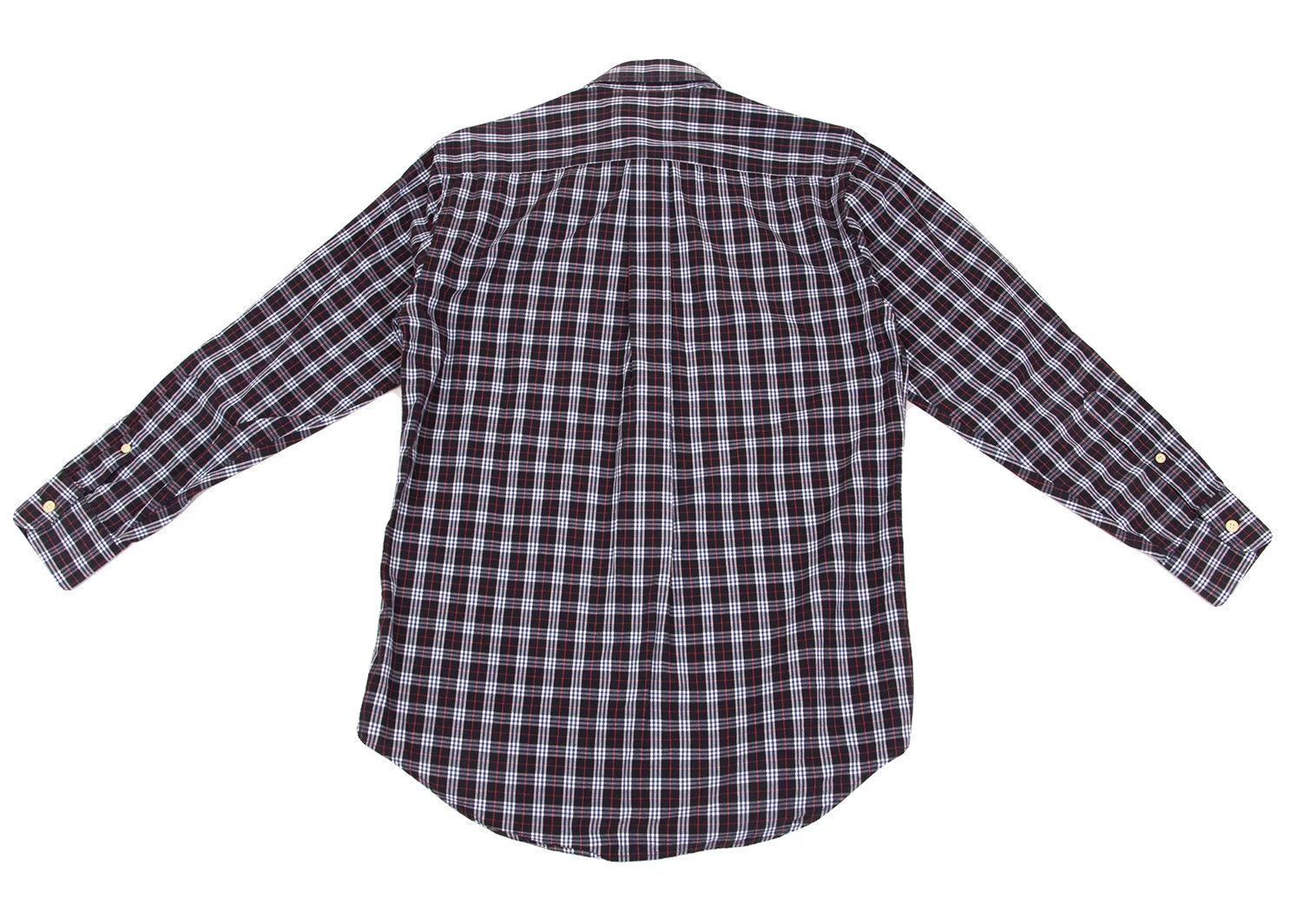 Burberry Point Embroidered Check Button-Down Shirt in Navy Size US S / EU 44-46 / 1 - 13 Thumbnail