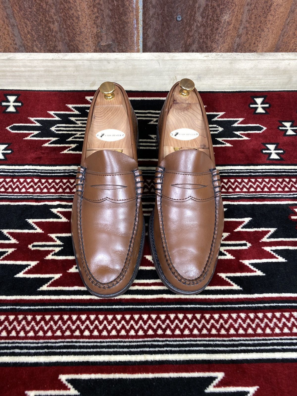 Vintage Wright Arch Presever Shoes Brown Leather Penny Loafers Size US 11 / EU 44 - 5 Thumbnail