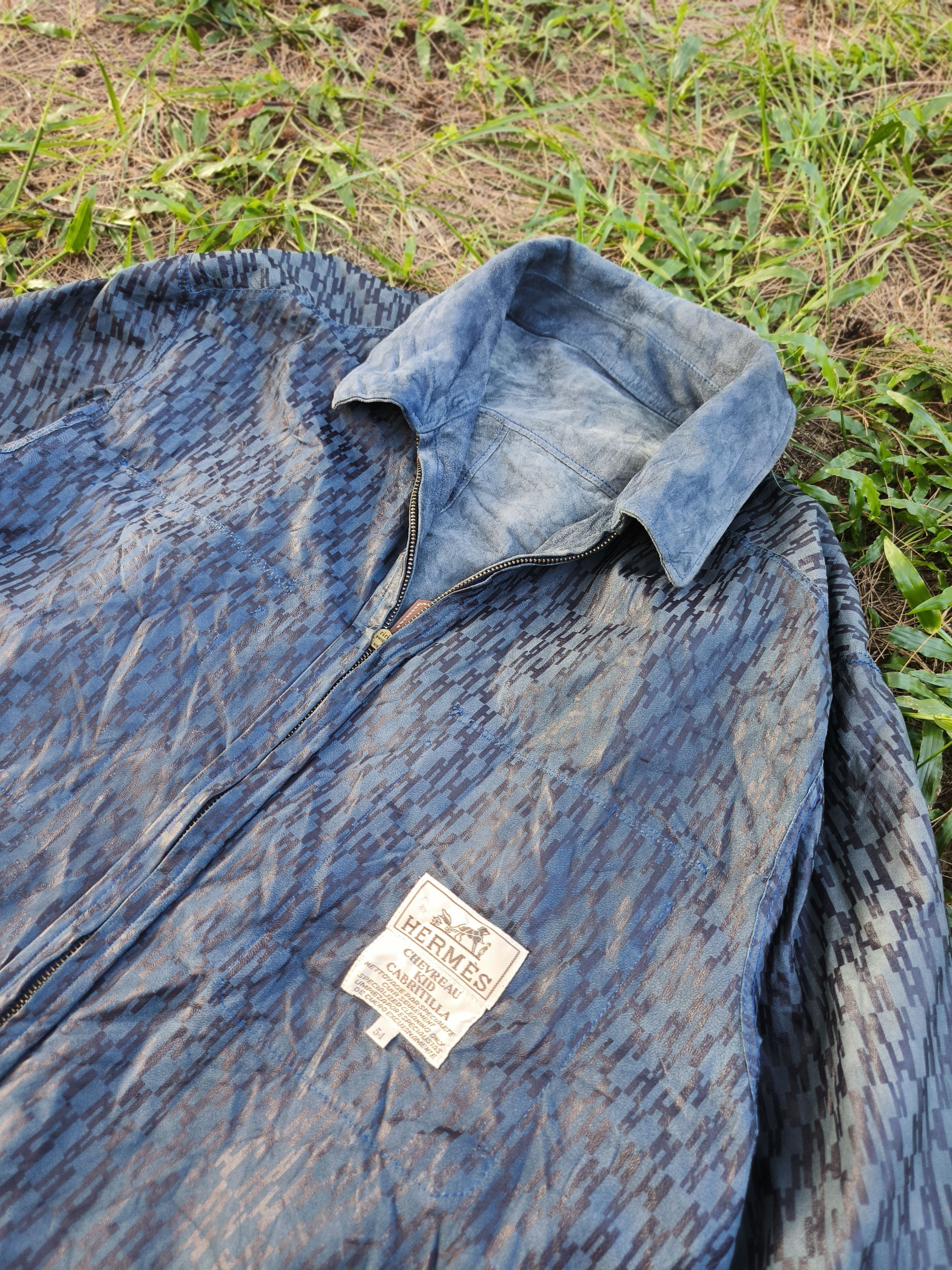 Hermes Hermes Chevreau Kid Cabritilla Suede Goatskin Bomber Jacket Size US L / EU 52-54 / 3 - 12 Thumbnail