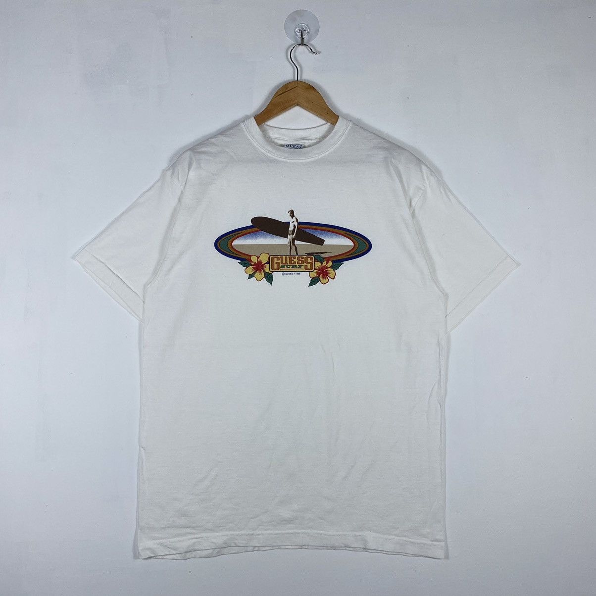 Guess Vintage 90's GUESS SURF Longboards Surfers Graphic Surf Tee Size US L / EU 52-54 / 3 - 2 Thumbnail