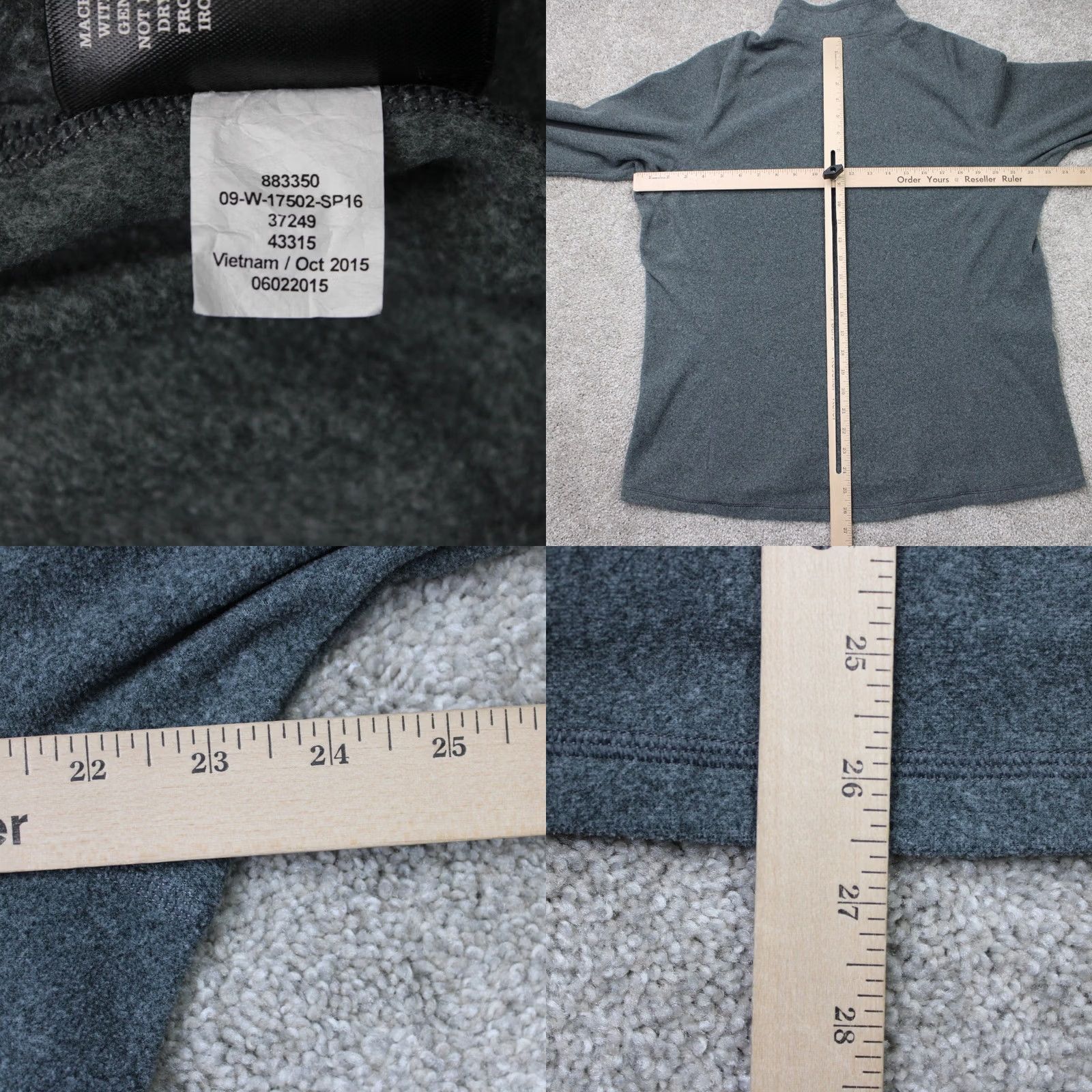 Vintage REI Co-op Sweatshirt Womens XL Gray 1/4 Zip Fleece Pullover Outdoor L/S Sweater Size XL / US 12-14 / IT 48-50 - 8 Thumbnail