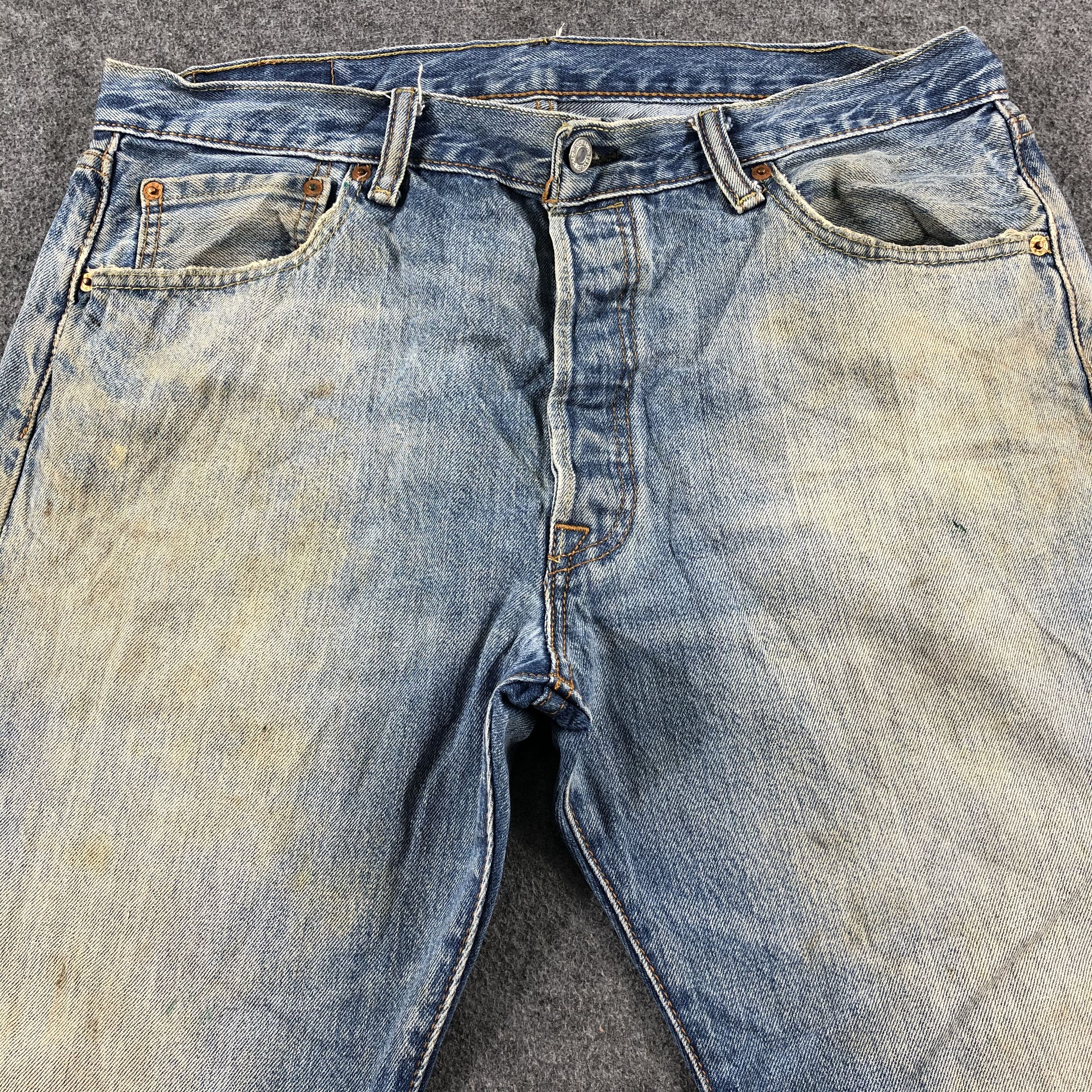 Levi's Vintage Blue Wash Levis 501 Jeans-J2645 Size US 35 - 3 Thumbnail