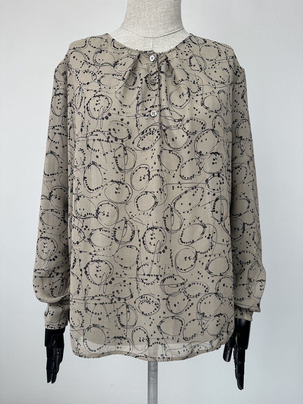 Transit TRANSIT PAR SUCH Geometric Pattern Viscose Blouse Shirt Size M / US 6-8 / IT 42-44 - 7 Thumbnail