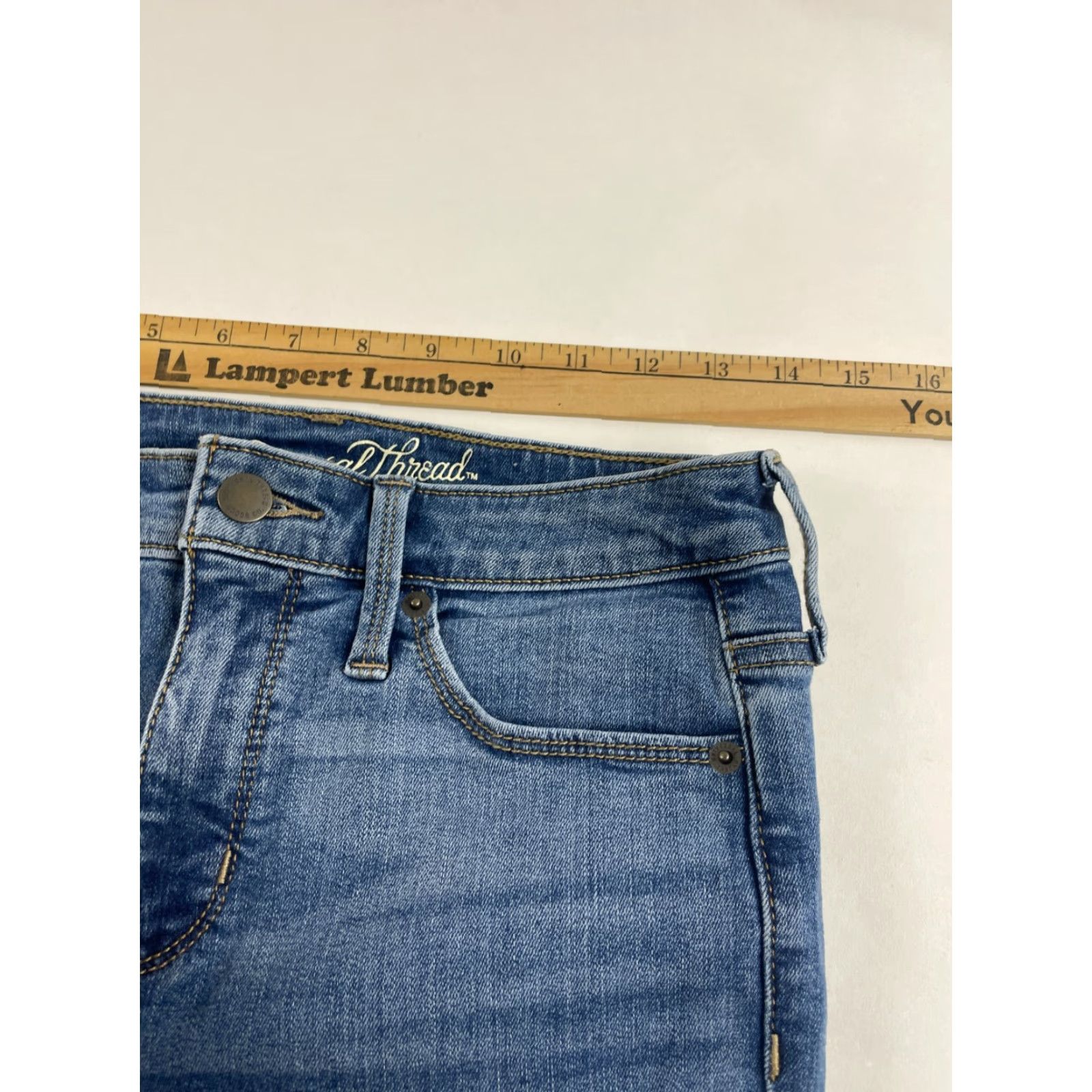 Vintage Universal Thread Jeans Women's 2/26r Blue Denim Skinny Mid Rise Pants Jeans Shirt? Size 28" / US 6 / IT 42 - 5 Thumbnail