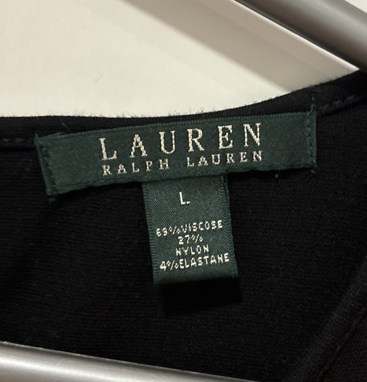 Polo Ralph Lauren Lauren by Ralph Lauren Peplum Knit Top Black/White Size L Size L / US 10 / IT 46 - 4 Thumbnail
