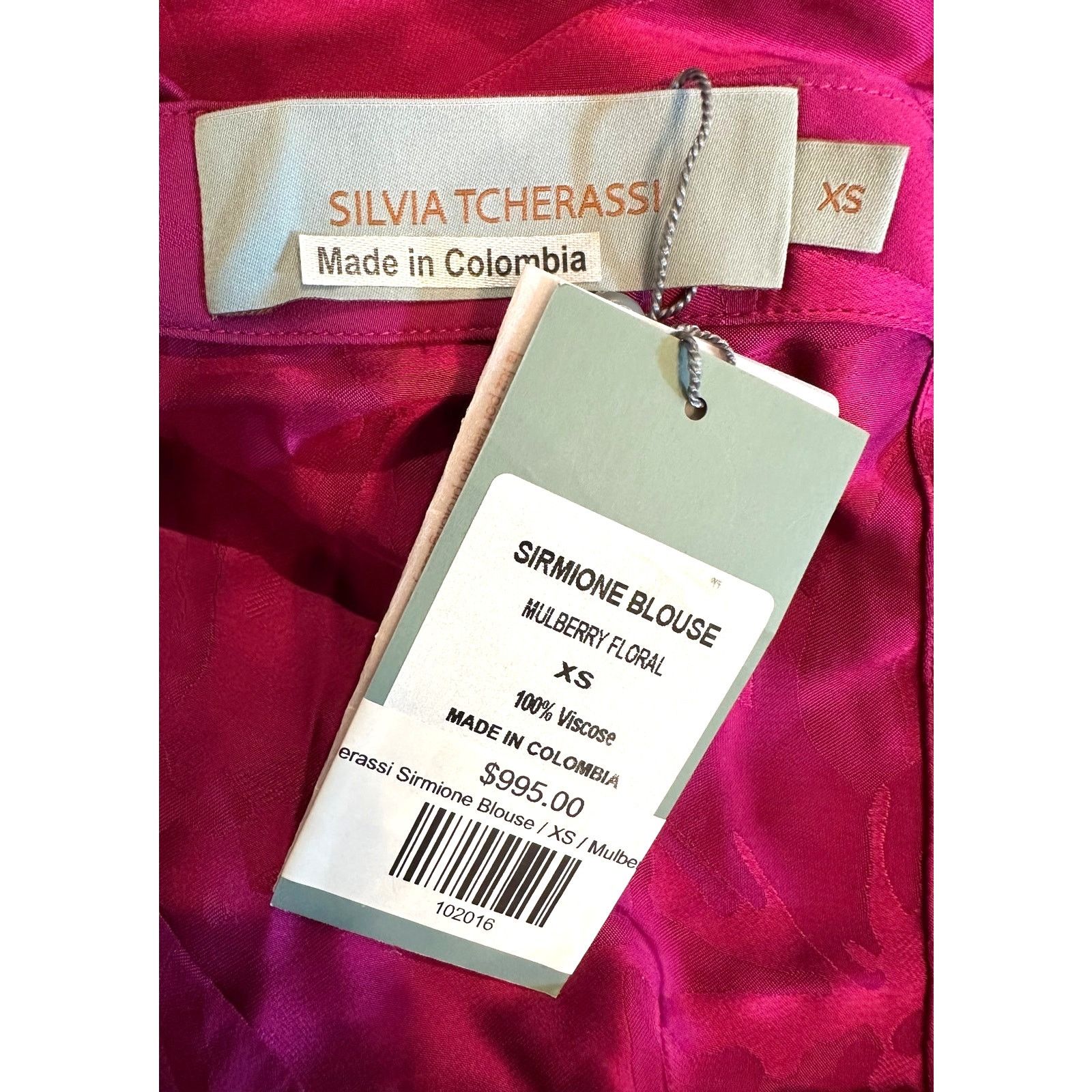 Other Silvia Tcherassi Sirmione Blouse Mulberry Floral XS Size XS / US 0-2 / IT 36-38 - 17 Thumbnail