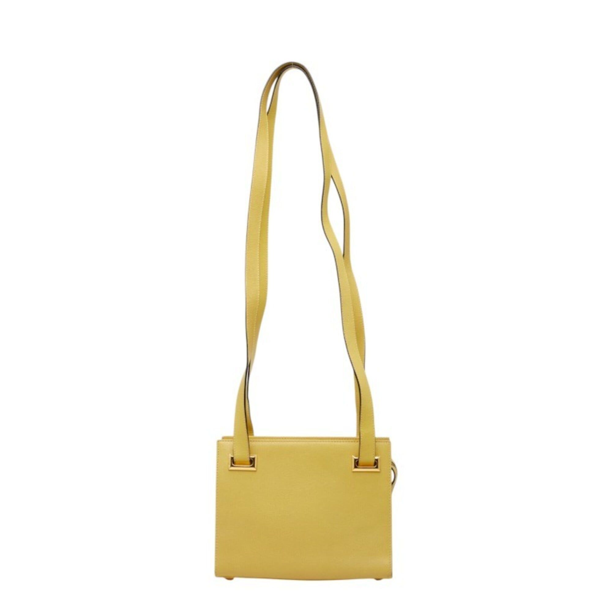 Salvatore Ferragamo Salvatore Ferragamo handbag/shoulder bag E212709, yellow leather, women's. Size ONE SIZE - 1 Thumbnail