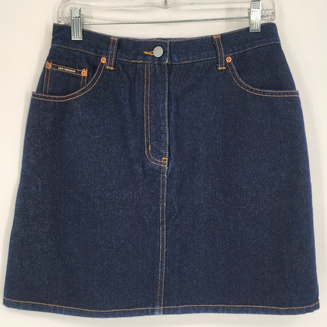 Other New York & Company NY Jeans Denim Skirt Dark Wash Size 8 NWT Size 30" / US 8 / IT 44 - 8 Thumbnail