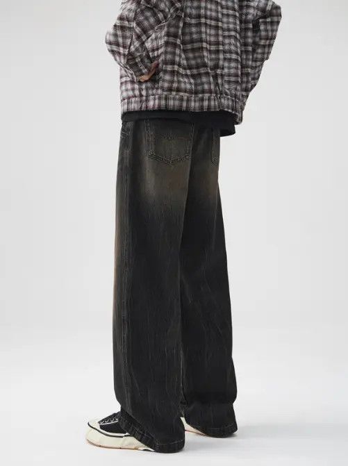 Japanese Brand Vintage washed distressed whisker loose fit American jeans Size US 32 / EU 48 - 5 Thumbnail
