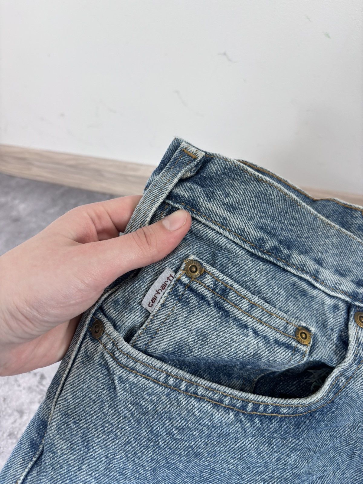 Carhartt Vintage Carhartt Men’s Denim Jeans Baggy Straight Light Blue Size US 44 / EU 60 - 11 Thumbnail