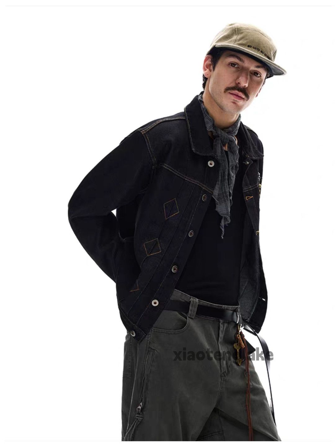 Vintage Utility loose workwear carpenter cargo denim jacket Size US L / EU 52-54 / 3 - 6 Thumbnail