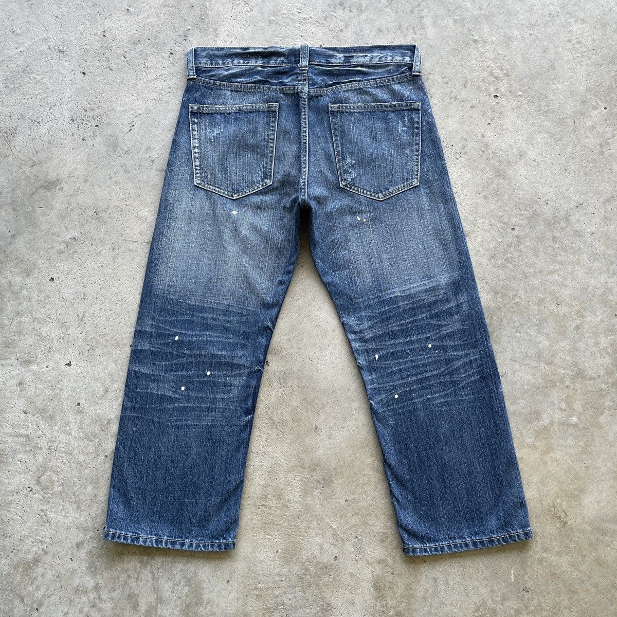 Japanese Brand Vintage Japan Brand Sorridere Painter Faded Cropped Jeans Size US 33 - 10 Thumbnail