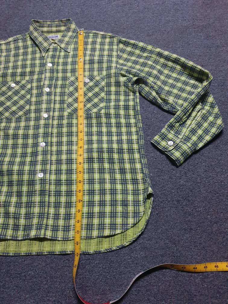 Sugar Cane 💥Sugarcane green colour checkered japan shirt Size US L / EU 52-54 / 3 - 10 Thumbnail