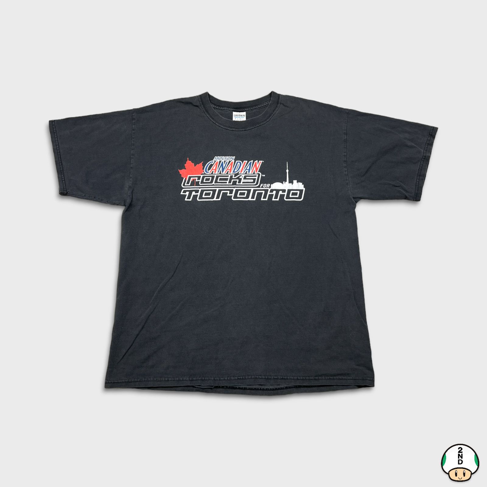 Band Tees × Gildan × Vintage 2003 Molson Canadian Rocks T Shirt XL Toronto Faded Band Tee Size US XL / EU 56 / 4 - 1 Thumbnail