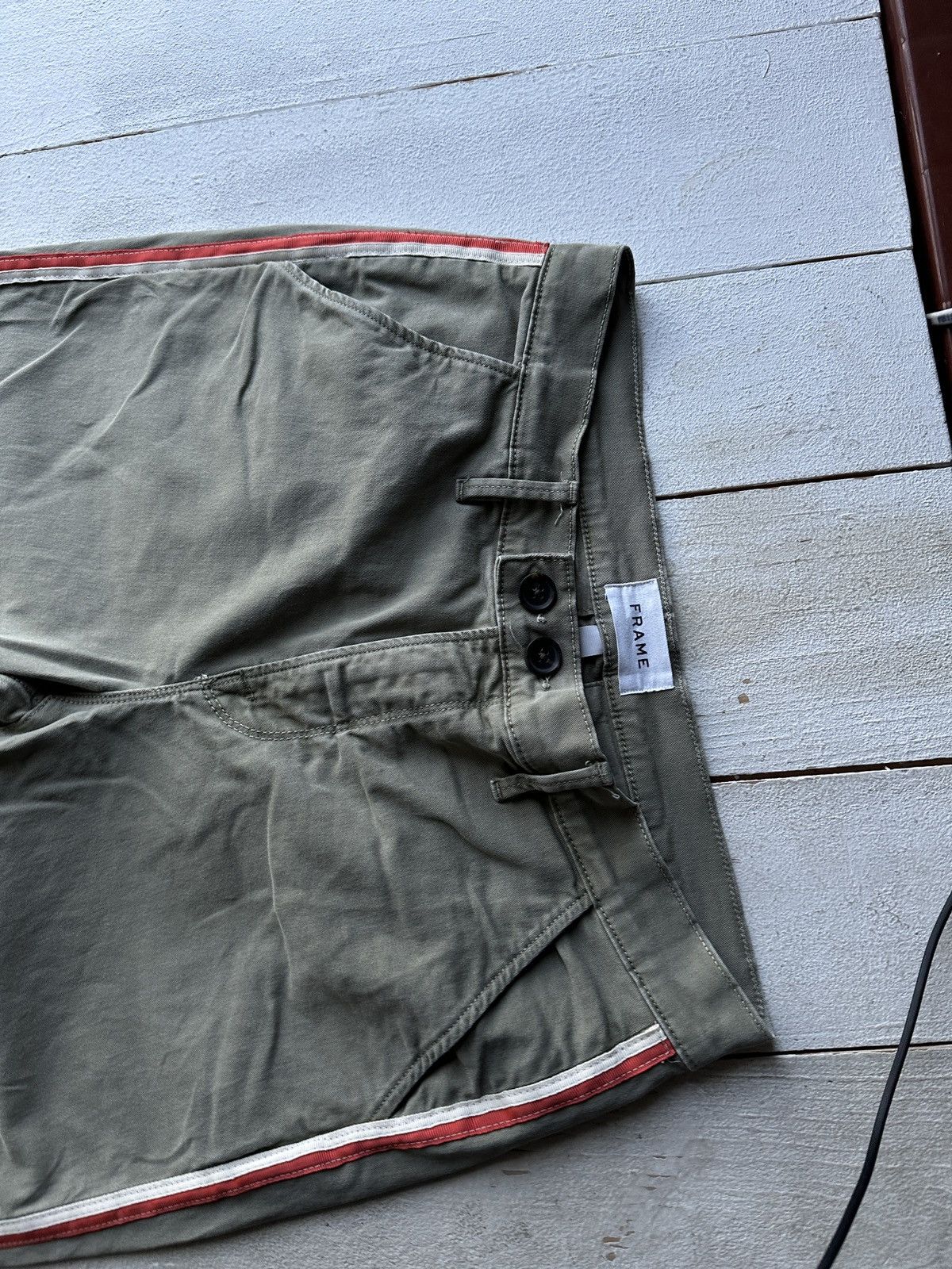Frame 🚨RARE FRAME PANTS GREEN Pants luxury Y2K WOMEN Size 26" / US 2 / IT 38 - 3 Thumbnail