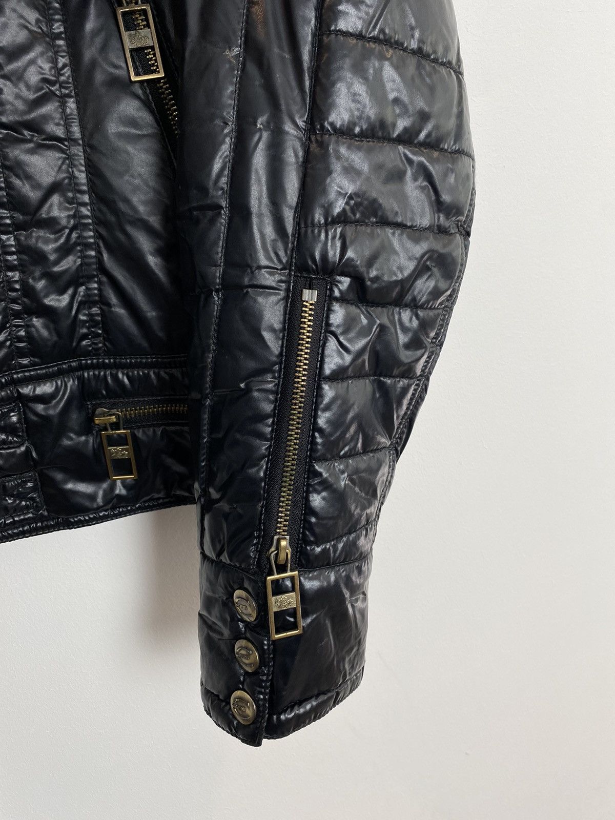 Just Cavalli Vintage Just Cavalli Multi Zip Puffer Biker Jacket Leopard Size S / US 4 / IT 40 - 9 Thumbnail