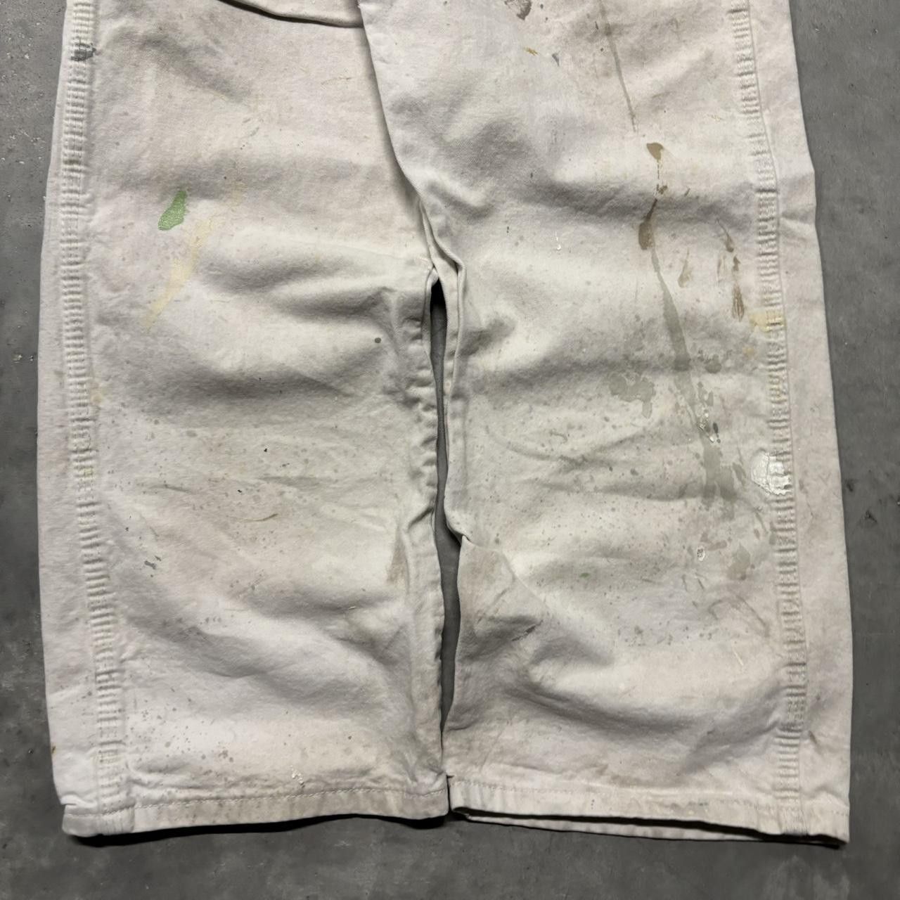 Vintage Crazy Vintage 90s Grunge White Paint Splatter Skater Workwear Carpenter Pants! Size US 32 / EU 48 - 6 Thumbnail