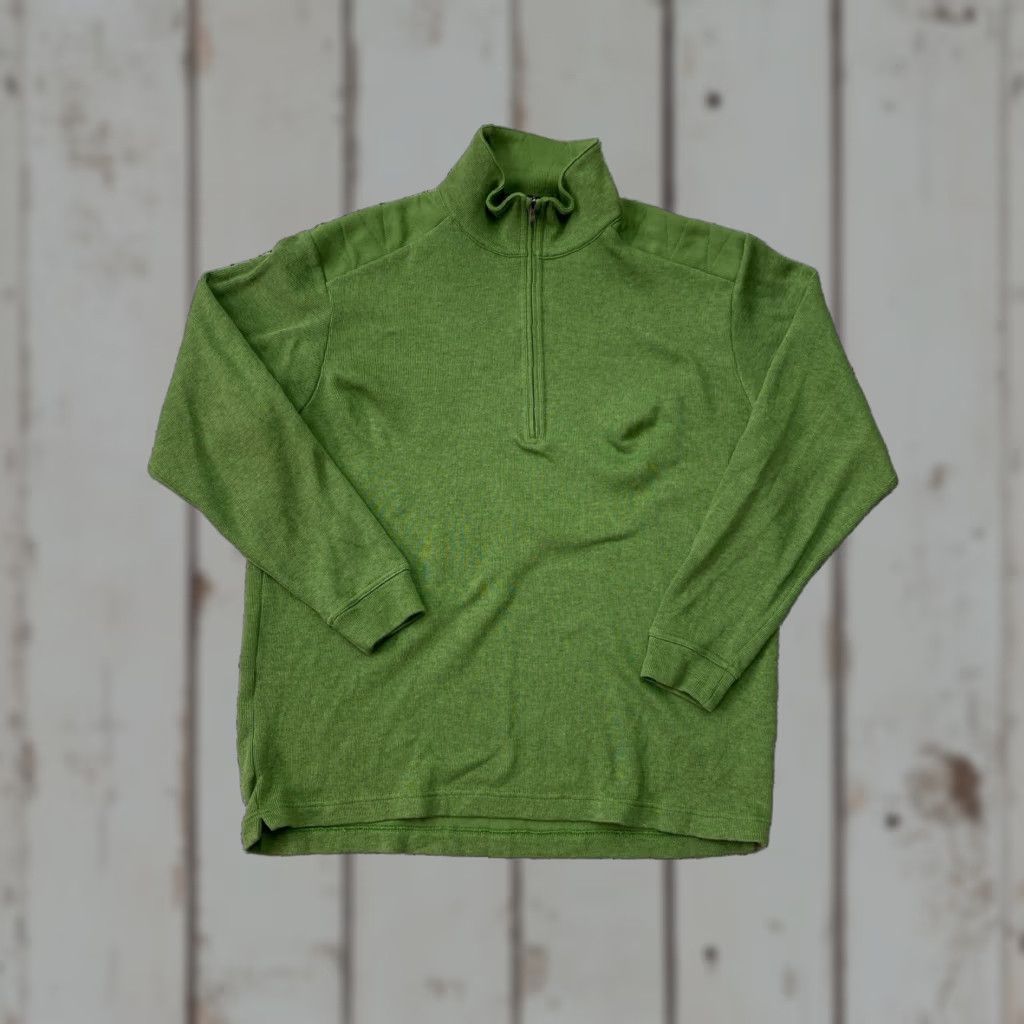 Nike VINTAGE Nike Tiger Woods Mens XL Green 1/4 Zip Pullover Sweatshirt Sweater Size US XL / EU 56 / 4 - 1 Thumbnail