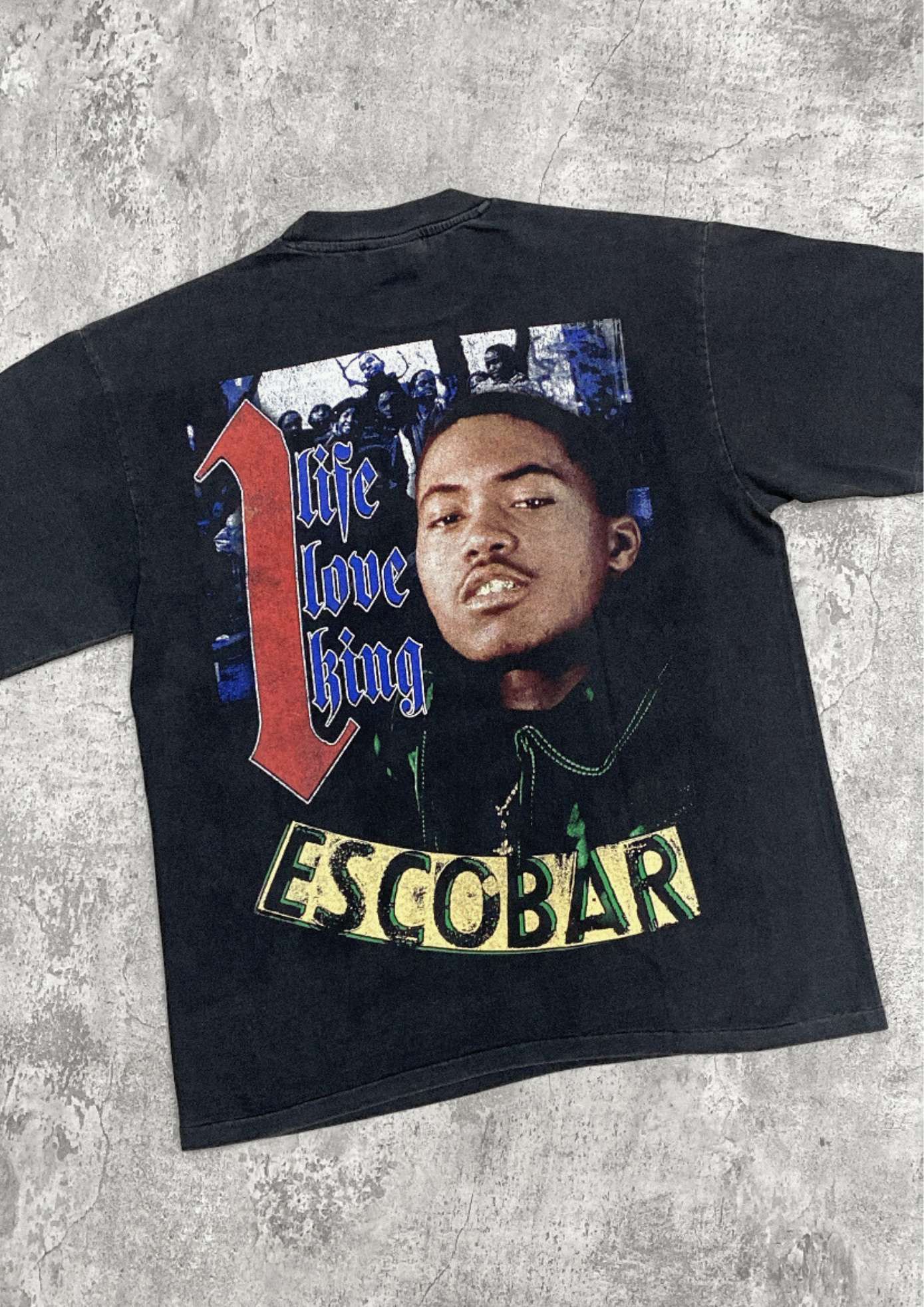 Rap Tees Ginseng Strip Nas Faded Black Tee Size US XL / EU 56 / 4 - 5 Thumbnail
