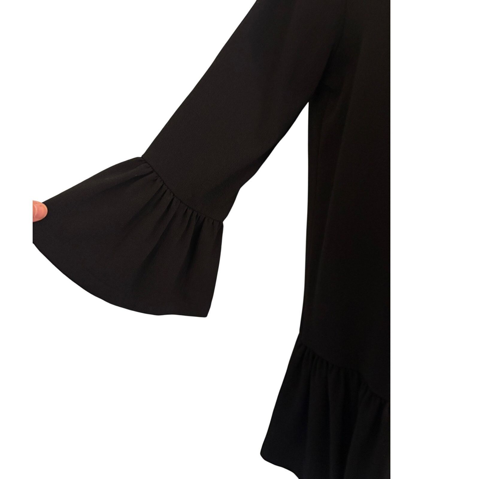 Ganni Ganni Black Dress with Bell Sleeves. Size XS Size XS / US 0-2 / IT 36-38 - 4 Thumbnail