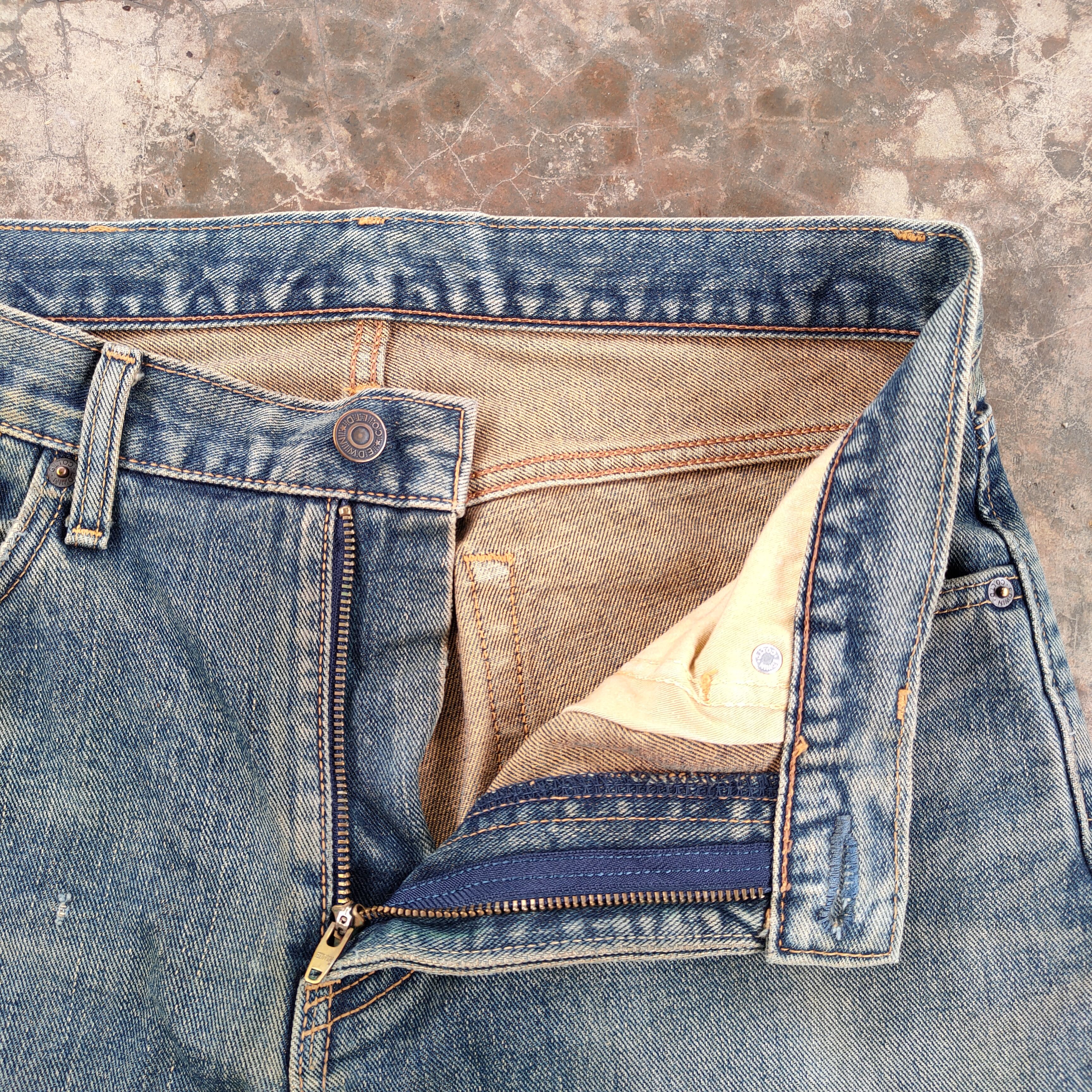 Edwin Vintage Edwin rusty faded distressed jeans denim pants Size US 32 / EU 48 - 10 Thumbnail