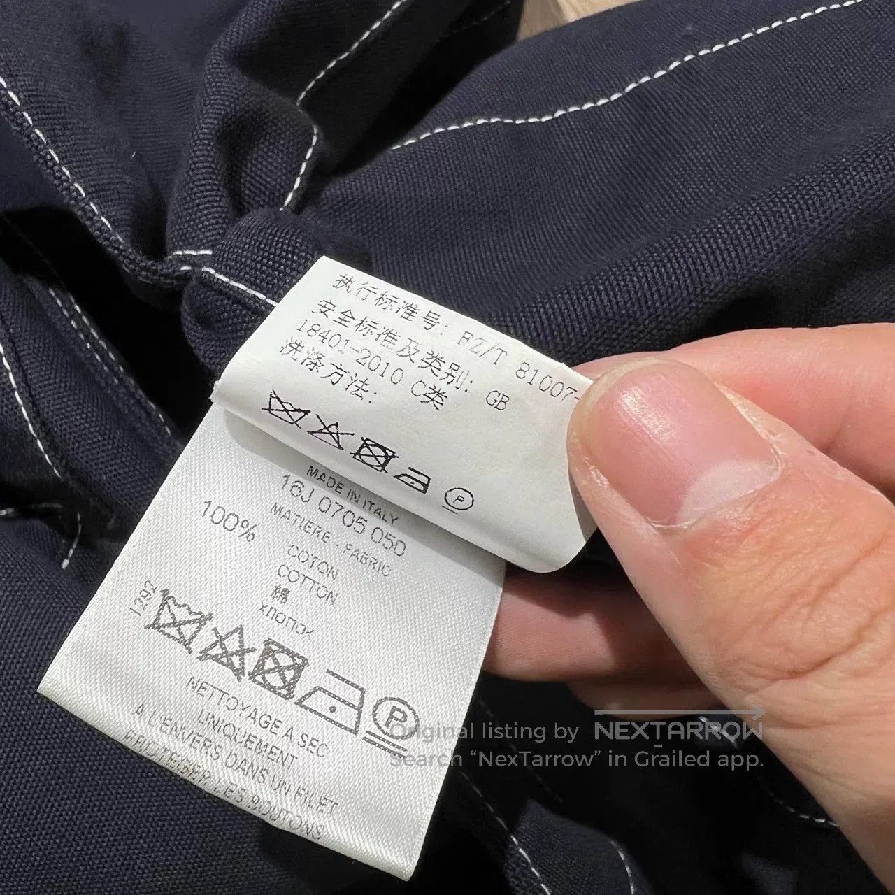 Givenchy Givenchy Long Stitch Coat in Navy Blue. Size US M / EU 48-50 / 2 - 6 Thumbnail