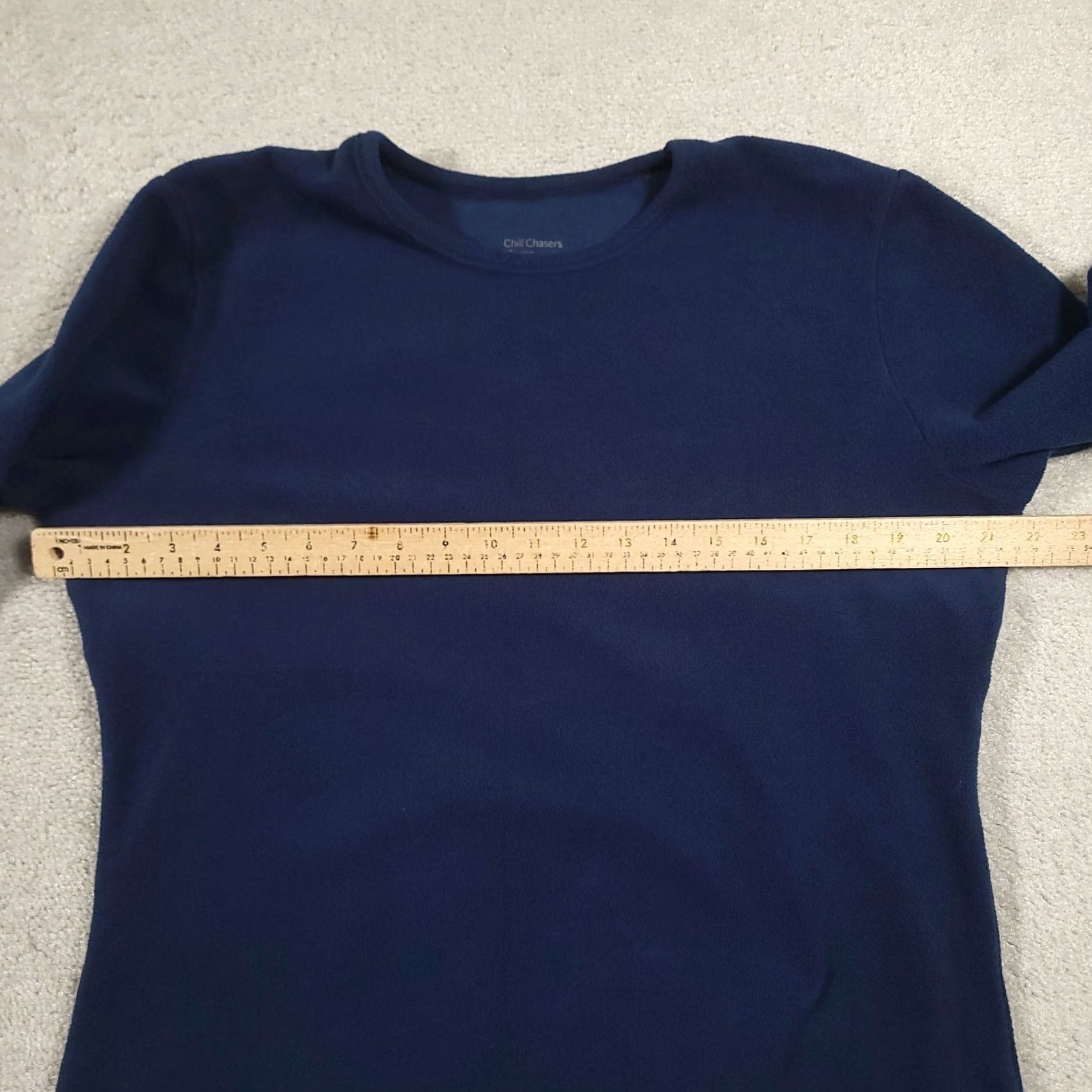 Vintage Cuddl Duds Chill Chasers Stretch Fleece Blue Long Sleeve Crew Neck XL Shirt Womens Size XL / US 12-14 / IT 48-50 - 3 Thumbnail
