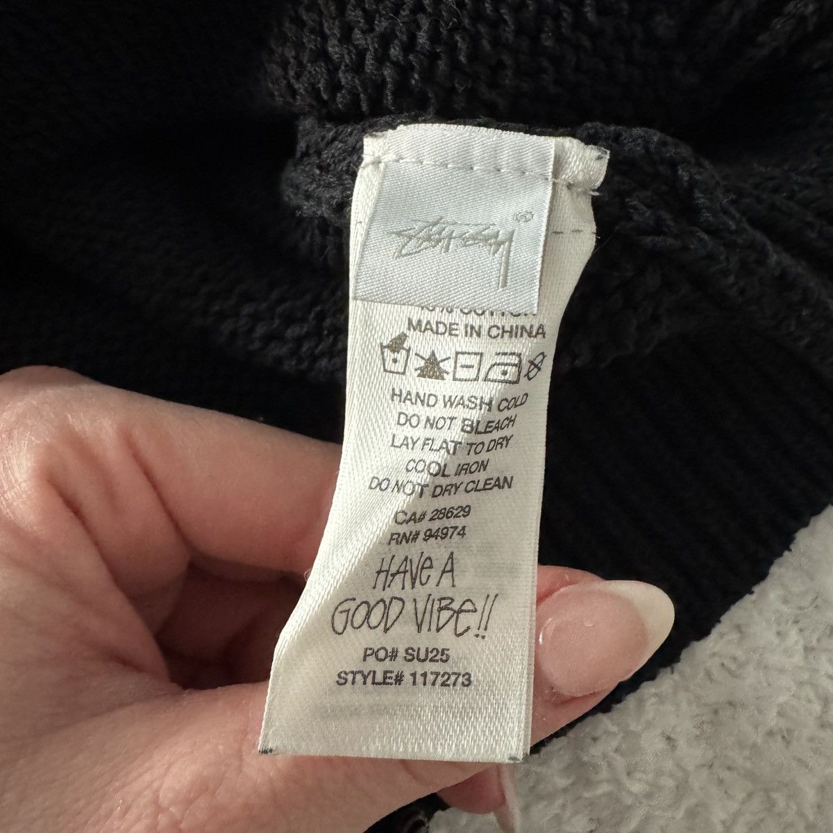 Stussy Stüssy Navy Blue Knit Diamond Logo Sweater Size US M / EU 48-50 / 2 - 4 Thumbnail