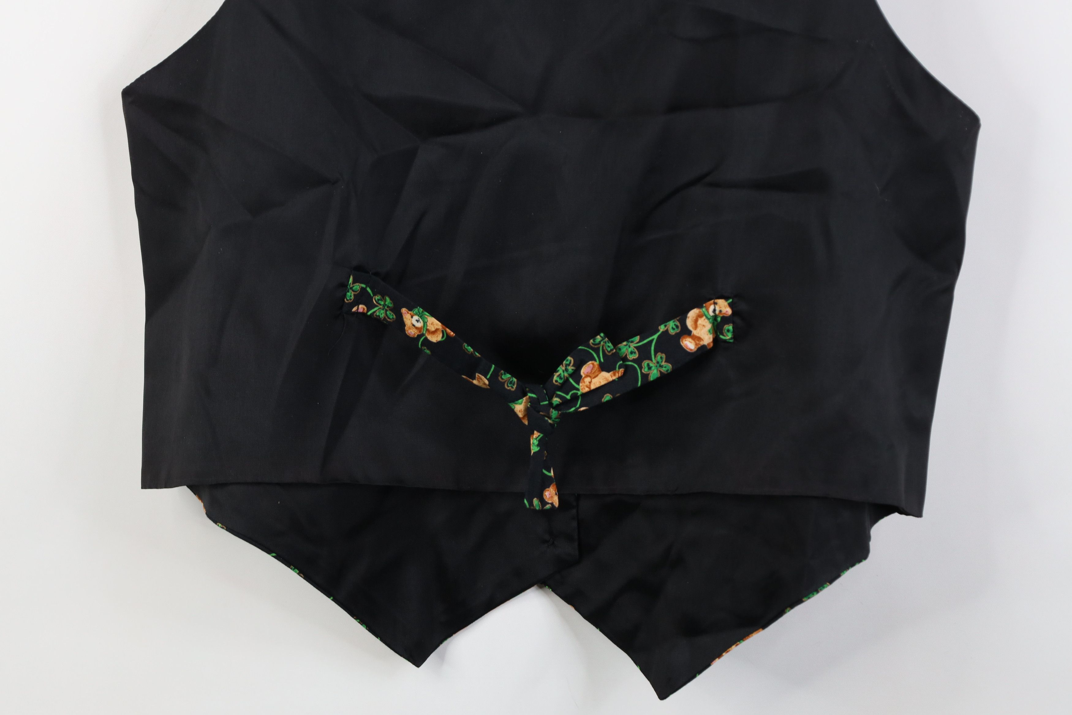 Vintage Vintage 90s St Patricks Day Clover Bear Tie Back Vest Jacket Size L / US 10 / IT 46 - 11 Thumbnail