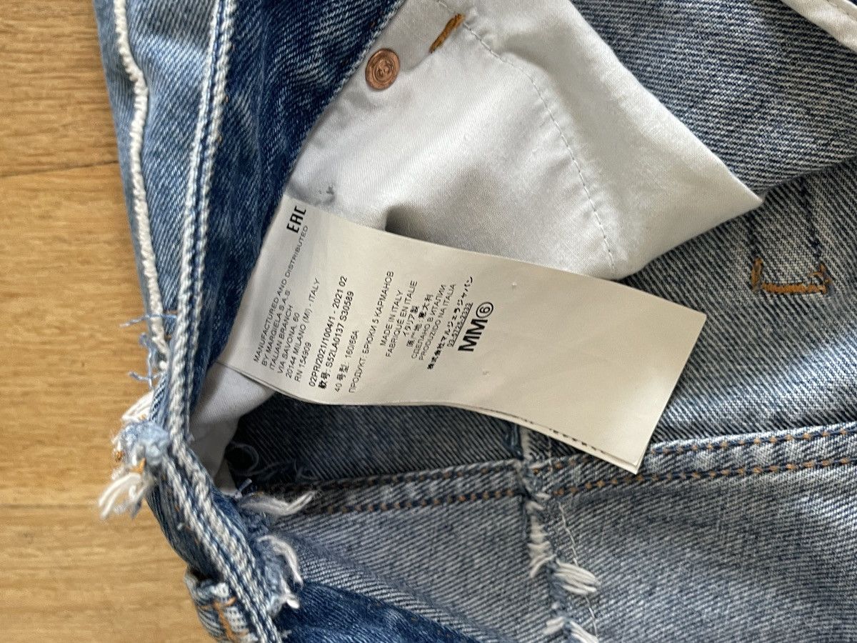 Maison Margiela Raw Hem Blue Wash Denim Size US 30 / EU 46 - 6 Thumbnail