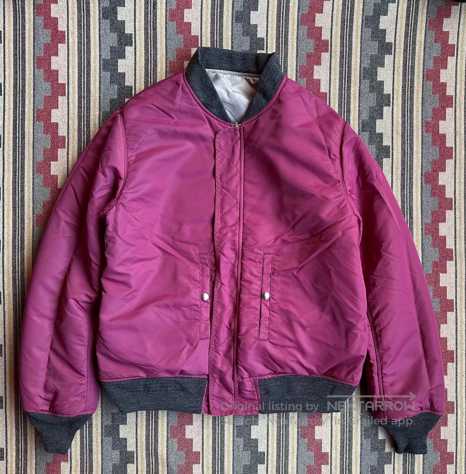 NOMA t.d hand embroidery flight jacket reversible design. Size US L / EU 52-54 / 3 - 7 Thumbnail