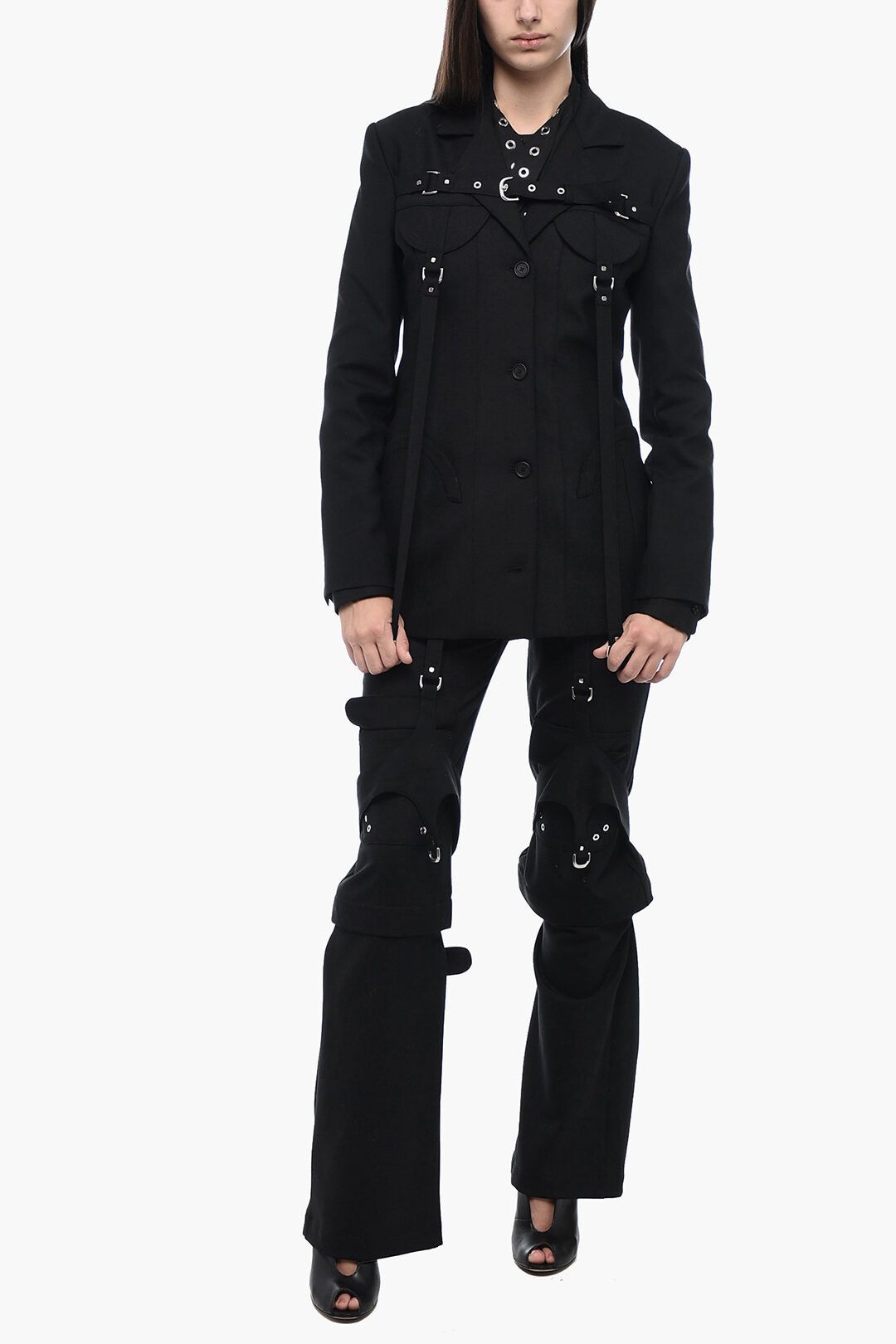 Off-White og1mm1125 Buckle Cargo Blazer in Black Size M / US 6-8 / IT 42-44 - 5 Thumbnail