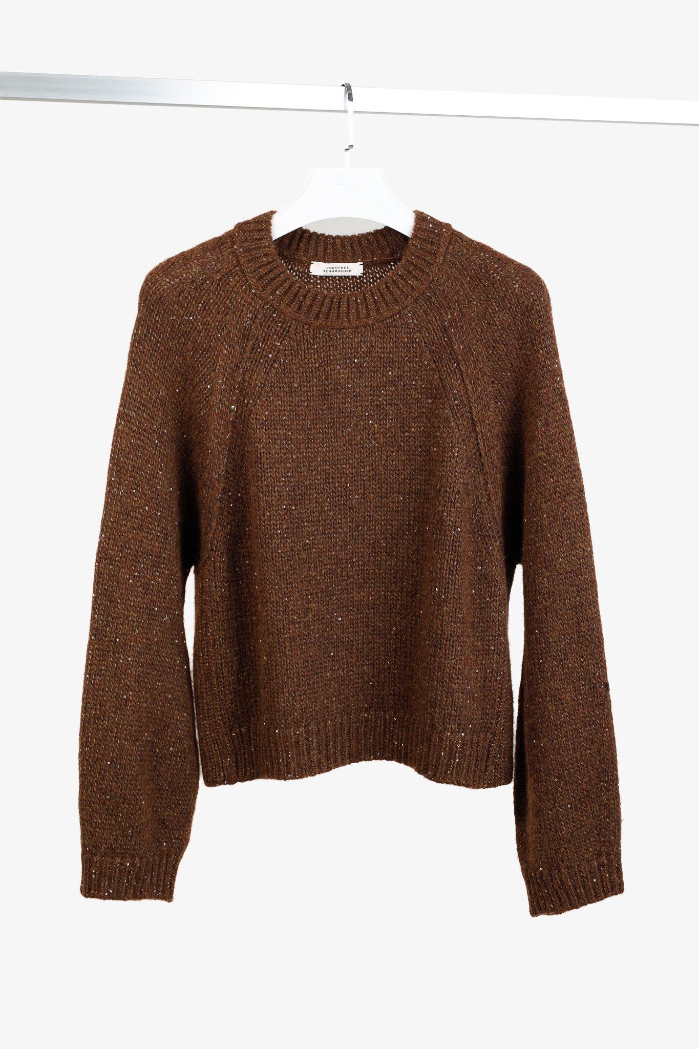 DOROTHEE SCHUMACHER Dorothee Schumacher Sparkling Brown Sequined Pullover Size L / US 10 / IT 46 - 1 Thumbnail