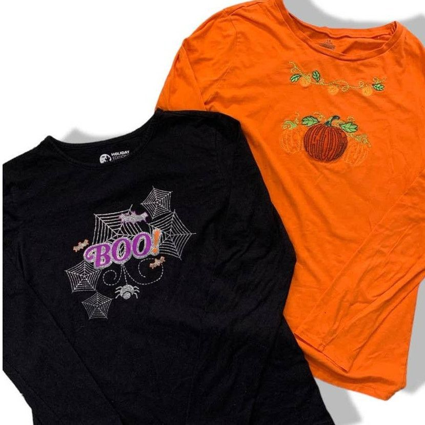 Other VINTAGE Y2K Halloween Shirt Embroidery Pumpkin Long Sleeve Size S / US 4 / IT 40 - 1 Thumbnail