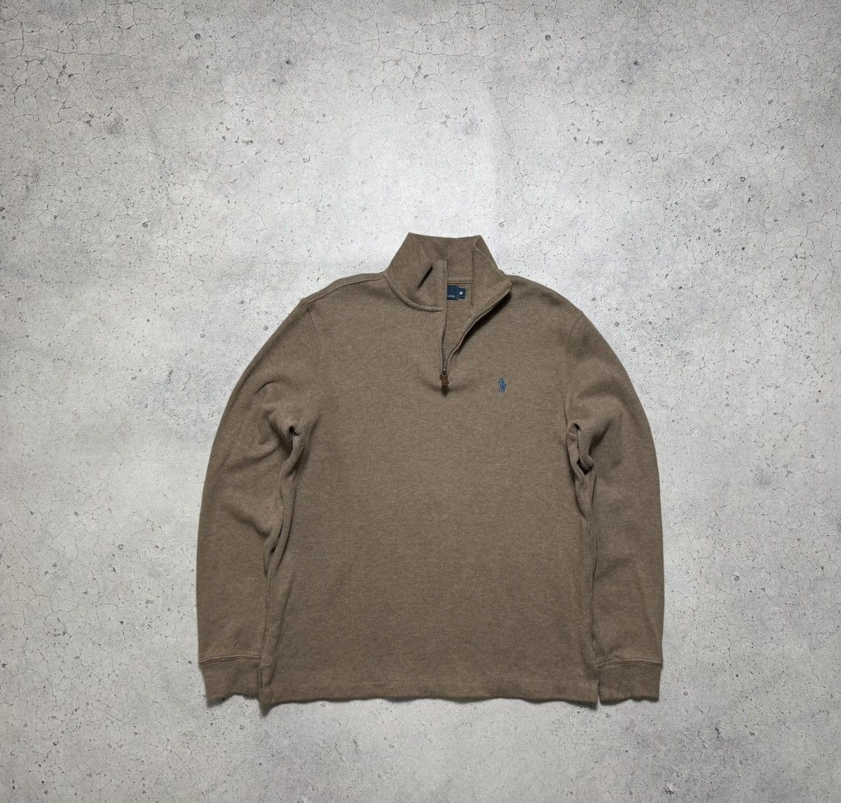 Polo Ralph Lauren Polo Ralph Lauren Brown 1/4 Zip Vintage Sweatshirt PRL Size US M / EU 48-50 / 2 - 2 Thumbnail