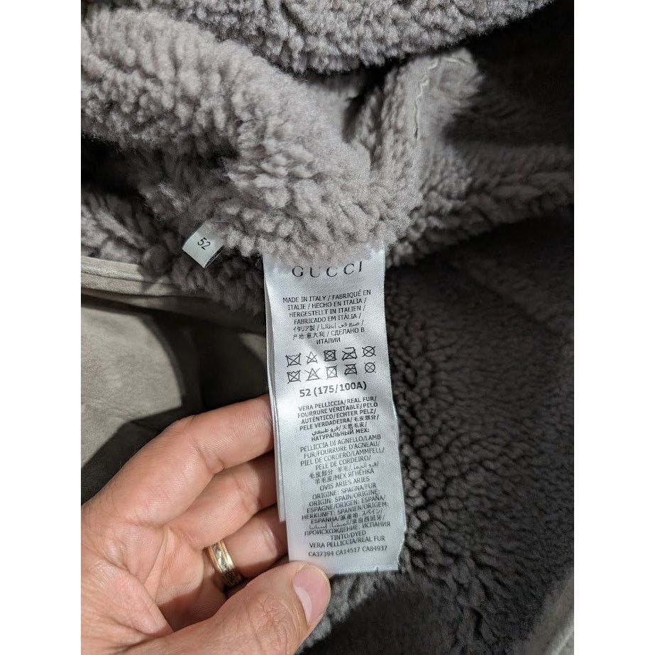 Gucci o1rshd1 Caban Curly Shearling in Grey Size US L / EU 52-54 / 3 - 13 Thumbnail