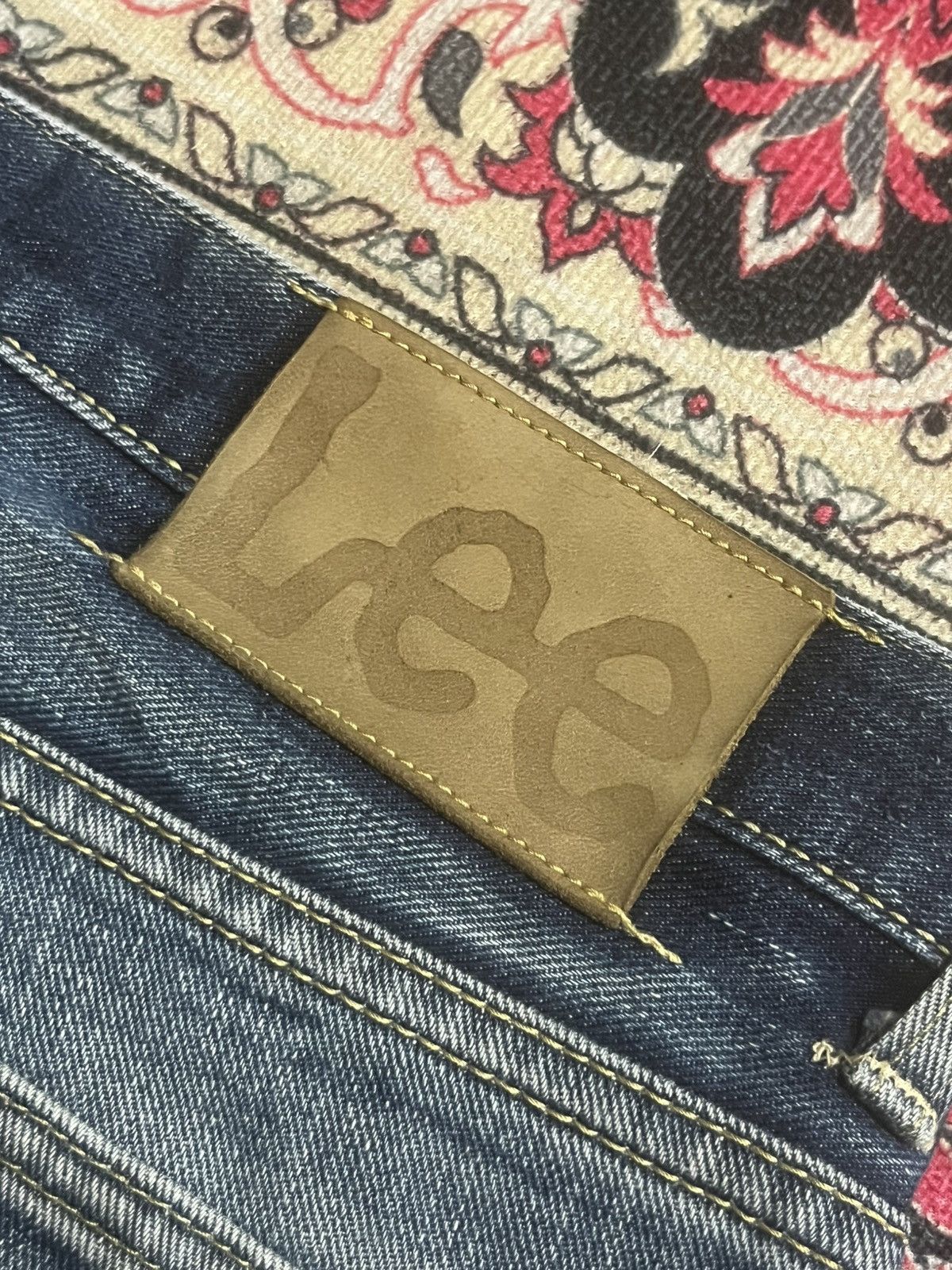 Vintage Vintage Lee Rider Japan Blue Faded Washed Distressed Jeans Size US 30 / EU 46 - 10 Thumbnail