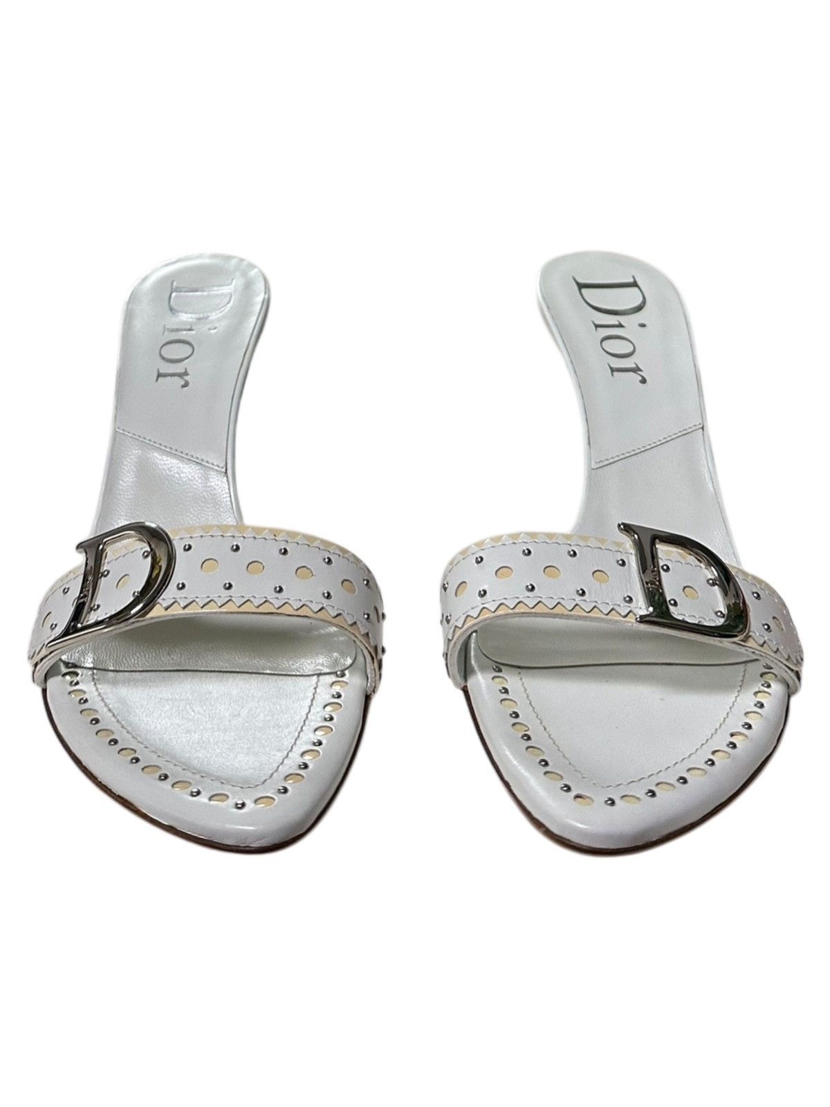 Dior CHRISTIAN DIOR S/S 2004 D'Trick Leather Studded Sandals Size US 7 / IT 37 - 2 Thumbnail
