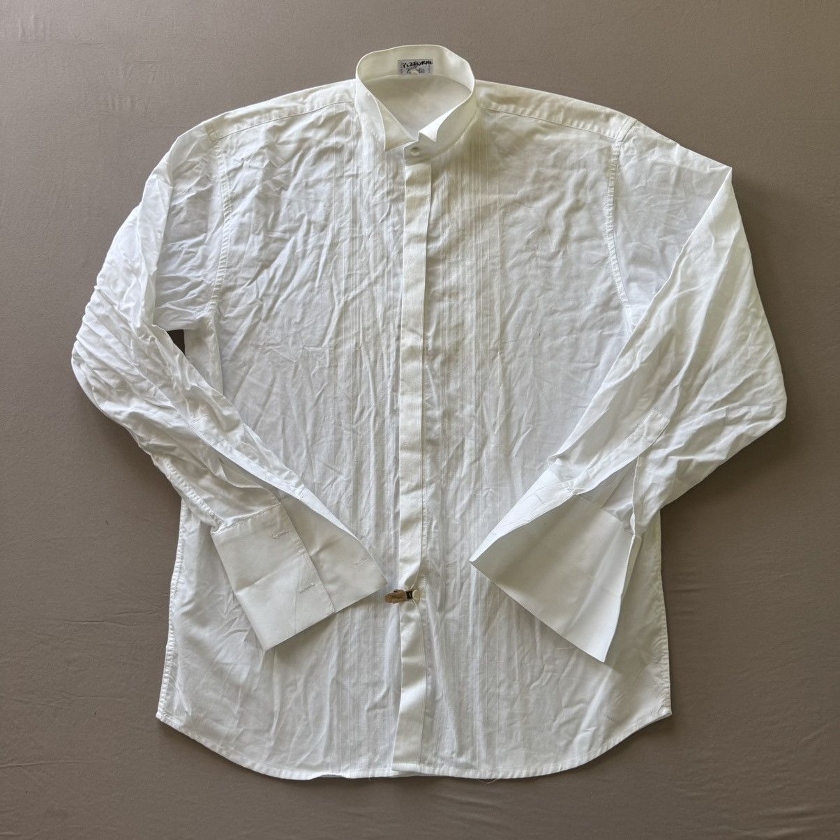 Zanella Vintage Zanella French Cuff Wing Tip Tuxedo Dress Shirt Size 40R - 1 Thumbnail
