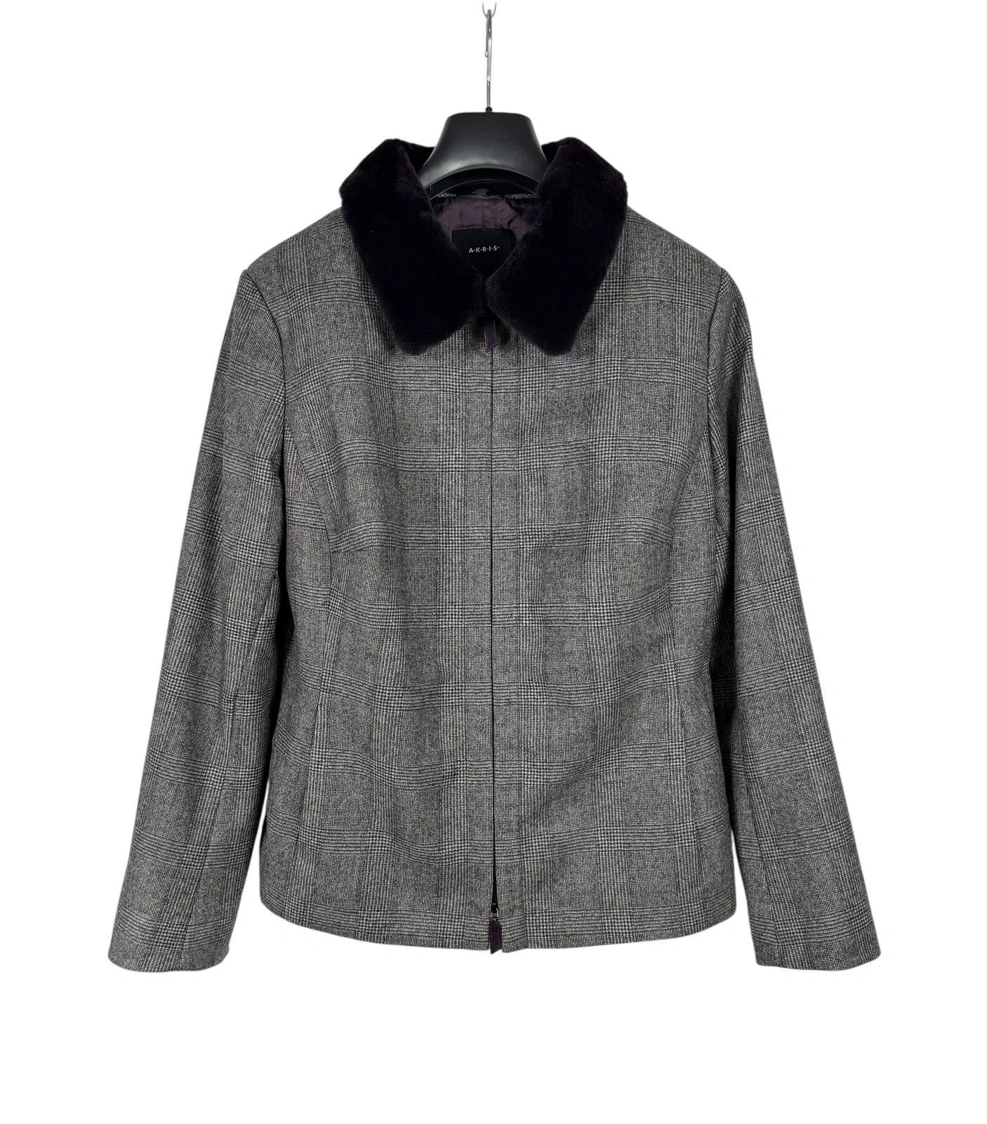Akris Akris Wool Plaid Jacket Collared size US14 D44 Size XL / US 12-14 / IT 48-50 - 11 Thumbnail