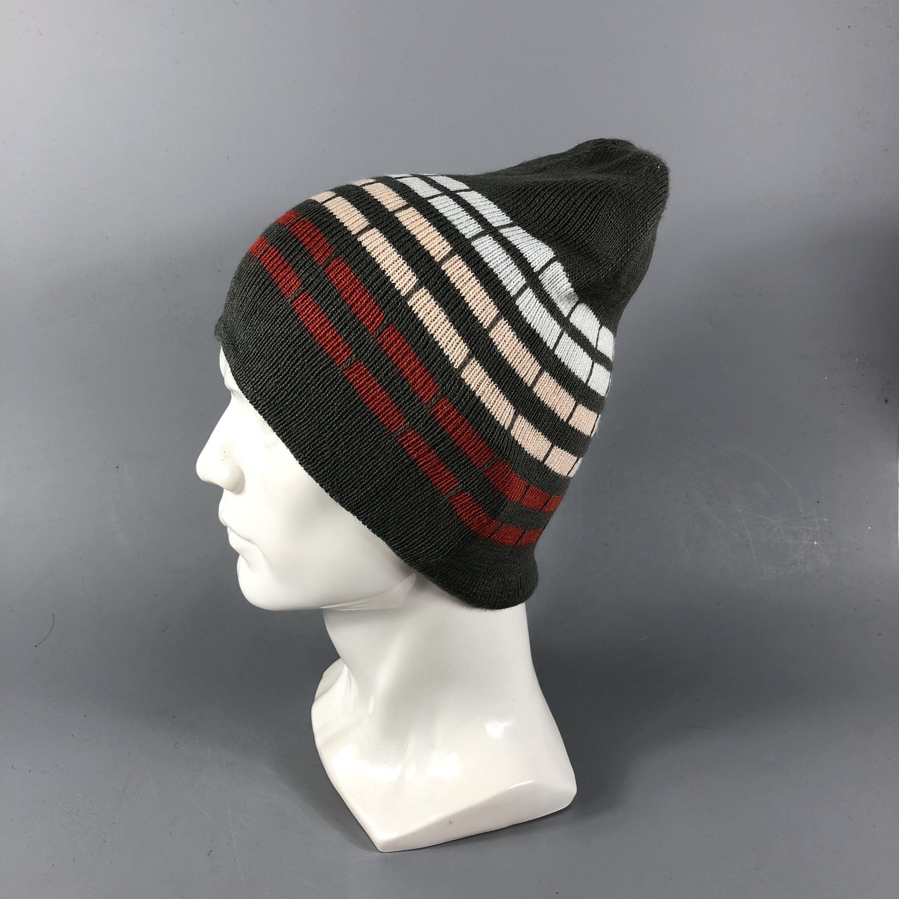 Vintage Unknown Three Stripes Beanie Snowcap Snow Hat B798 Size ONE SIZE - 2 Thumbnail