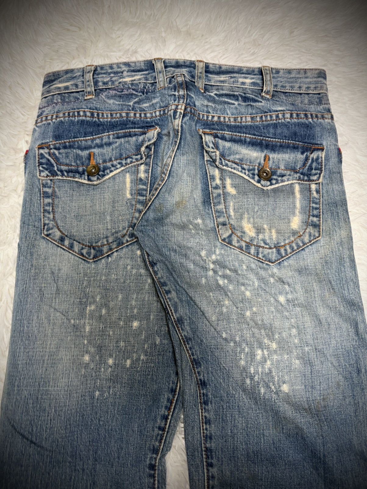 Japanese Brand Semantic Design Clawmark flared jeans Size US 31 - 6 Thumbnail
